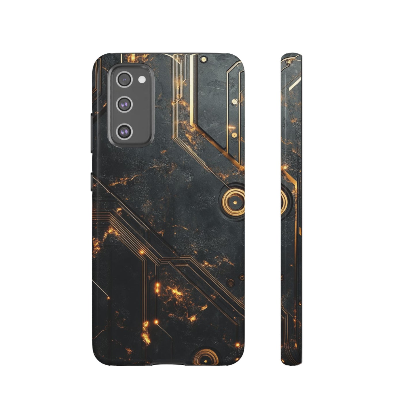 Obsidian Ember Circuit – Tough Samsung Galaxy Case