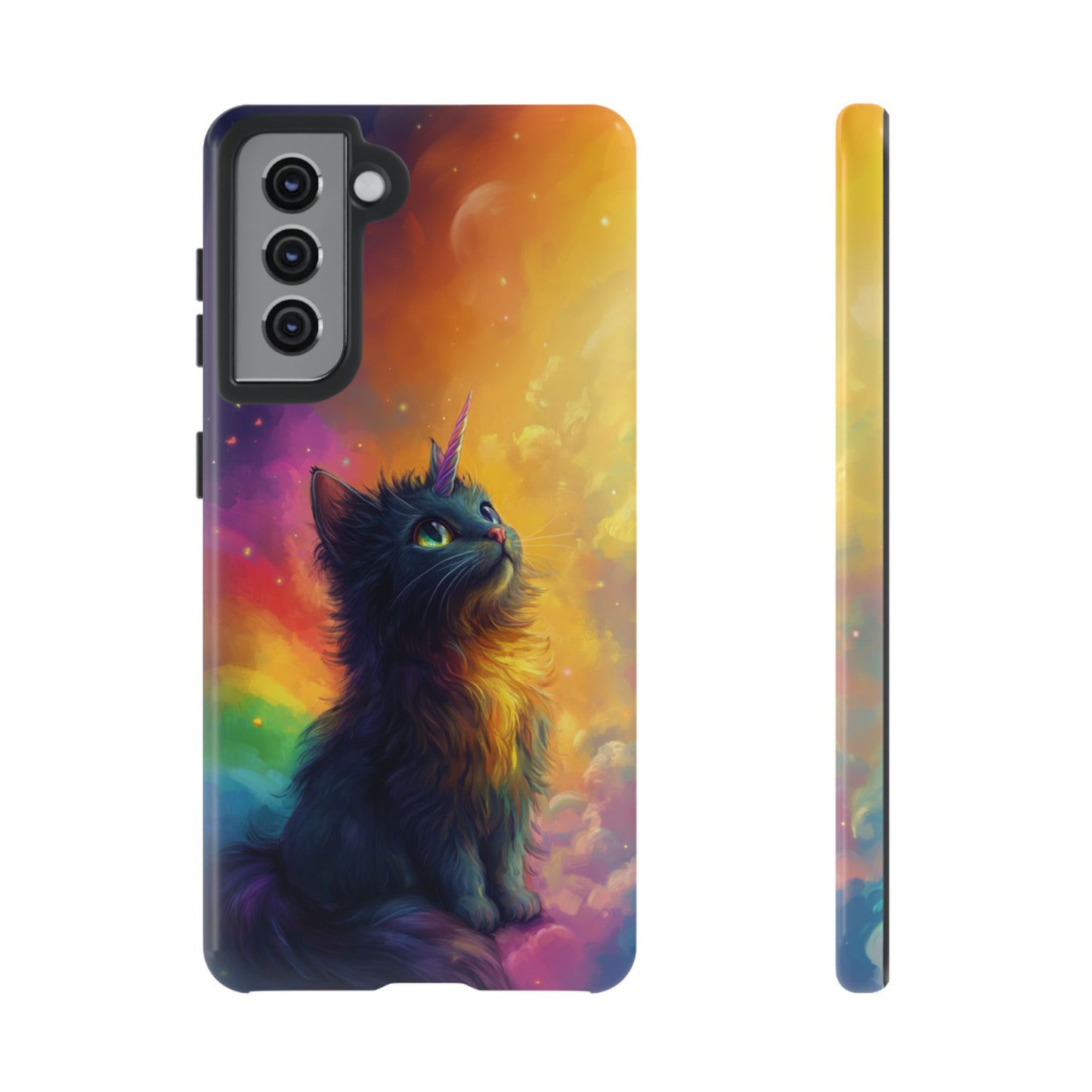 Rainbow Unicorn Cat Phone Case – iPhone, Google Pixel, Samsung Galaxy