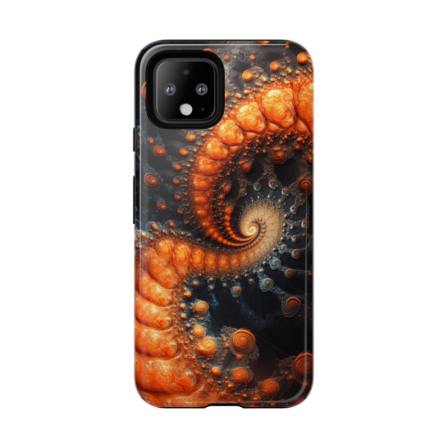 Amber Spiral Fractal – Tough Google Pixel Case