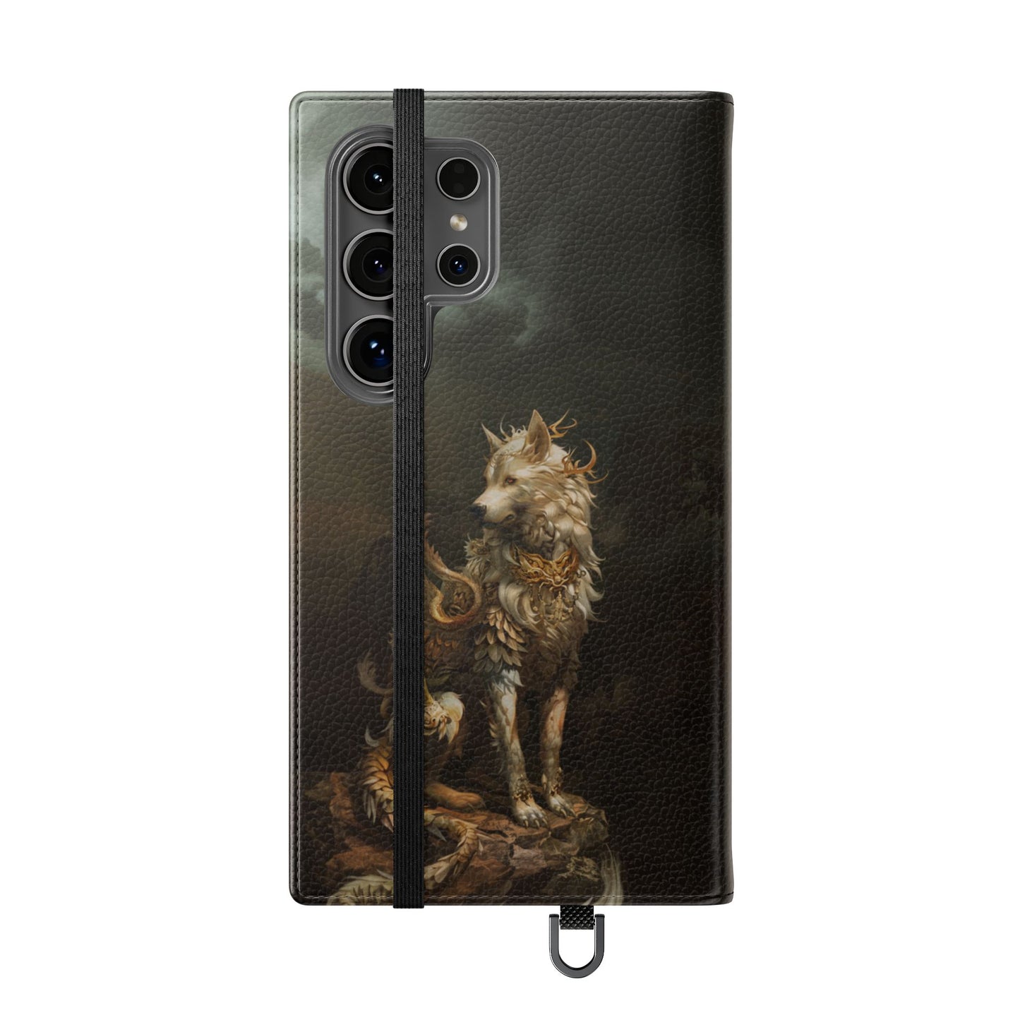 Antlered Wolf Guardian - Wallet Flip Case