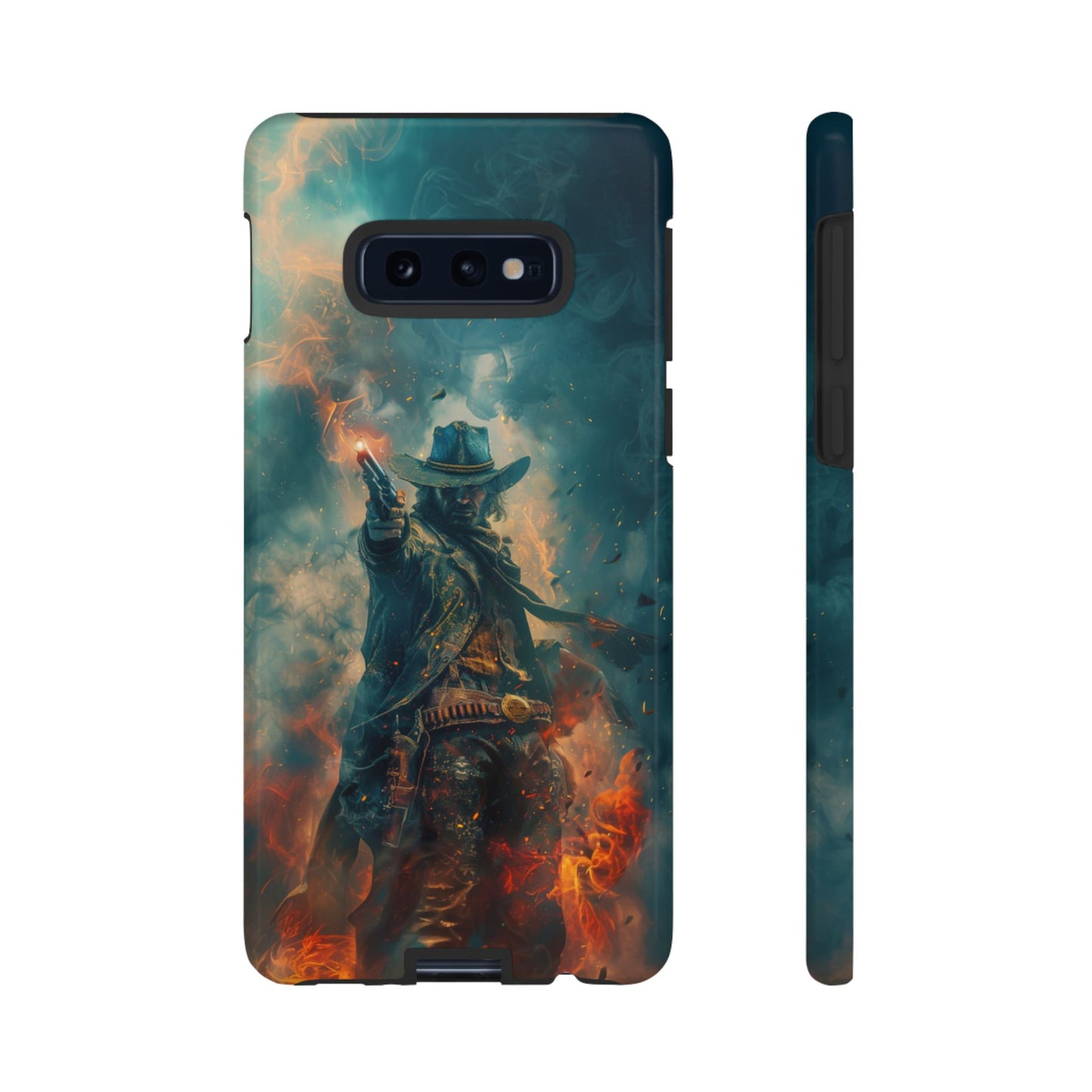 Flaming Outlaw Gunslinger – Tough Samsung Galaxy Case