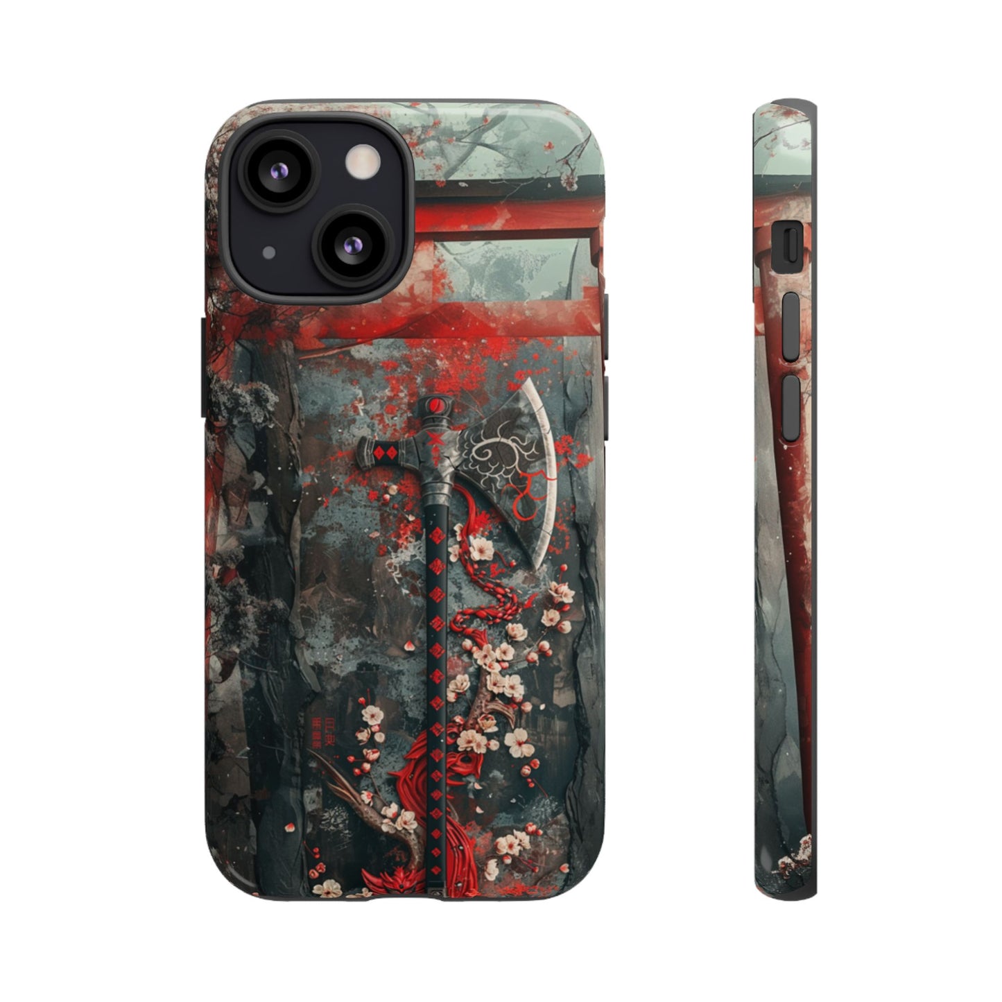 Sakura Warrior Axe - Tough iPhone Case