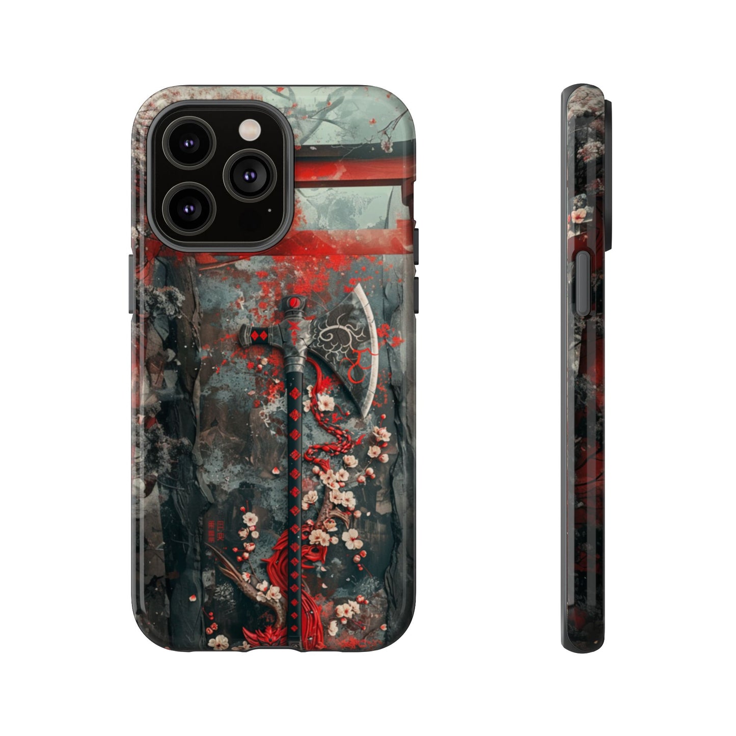Sakura Warrior Axe - Tough iPhone Case