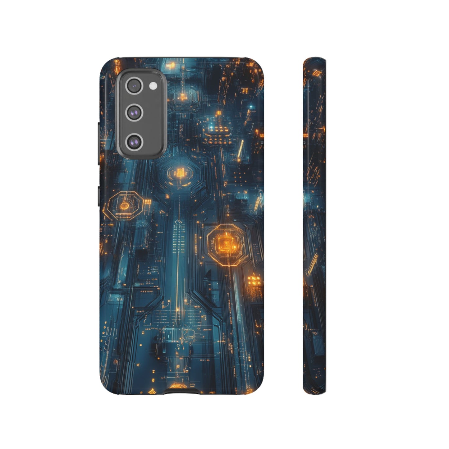 Quantum Neon Skyline – Tough Samsung Galaxy Case