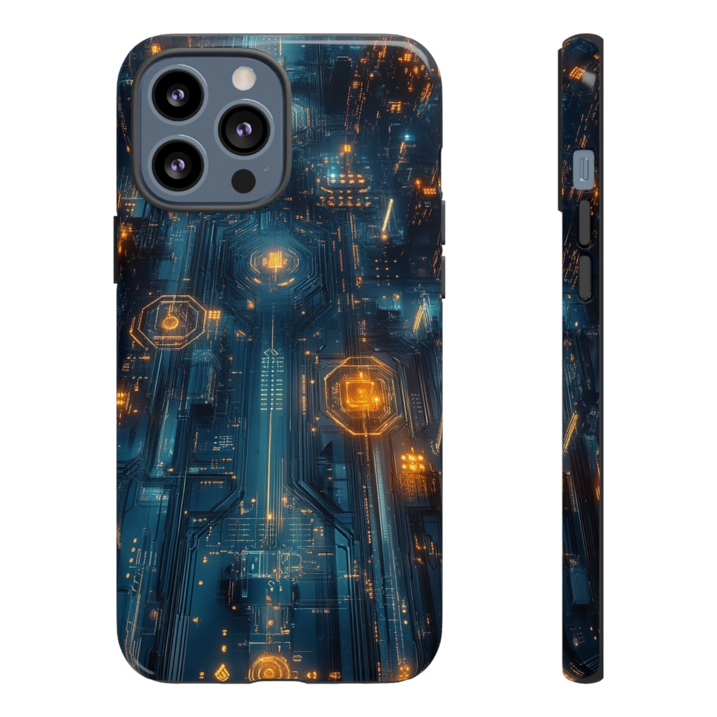 Quantum Neon Skyline – Tough iPhone Case