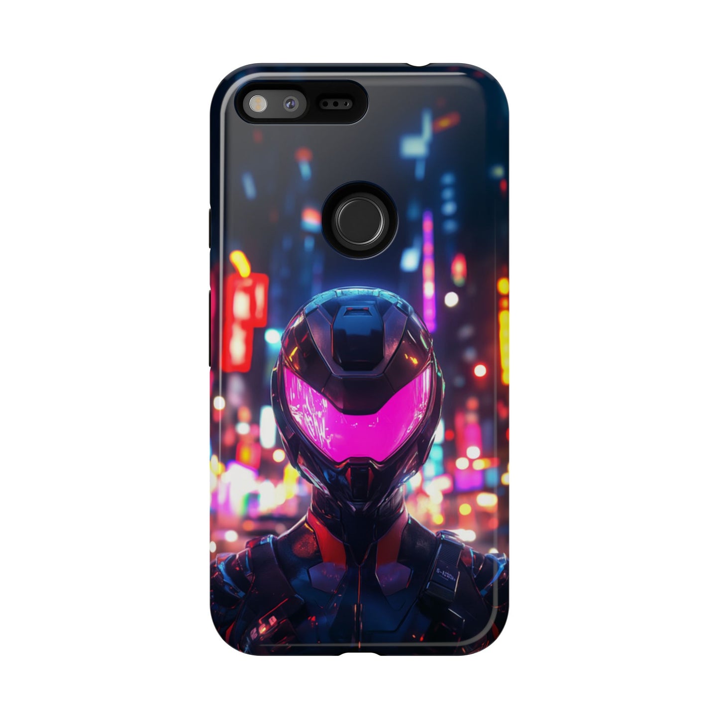 Neon Guardian Warrior – Tough Google Pixel Case