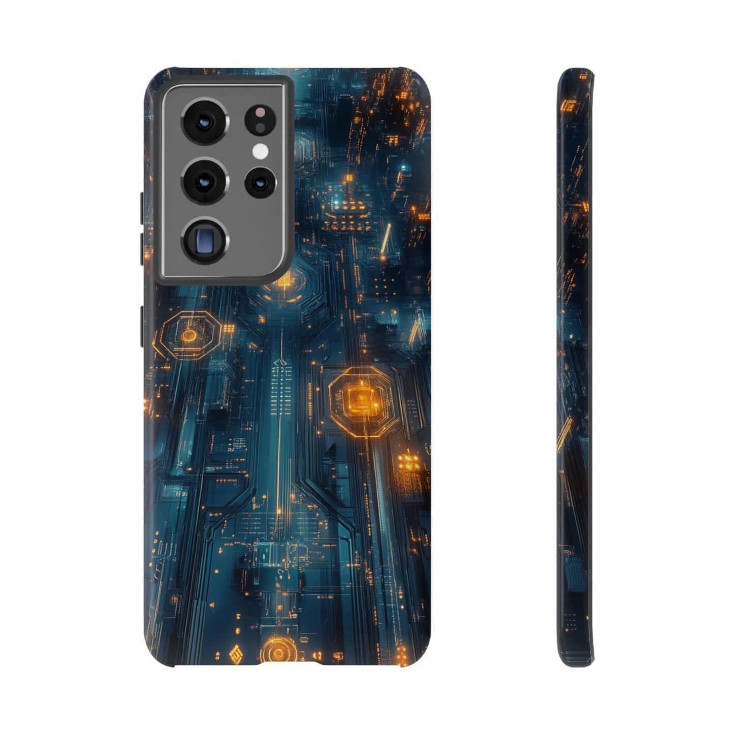 Quantum Neon Skyline – Tough Samsung Galaxy Case