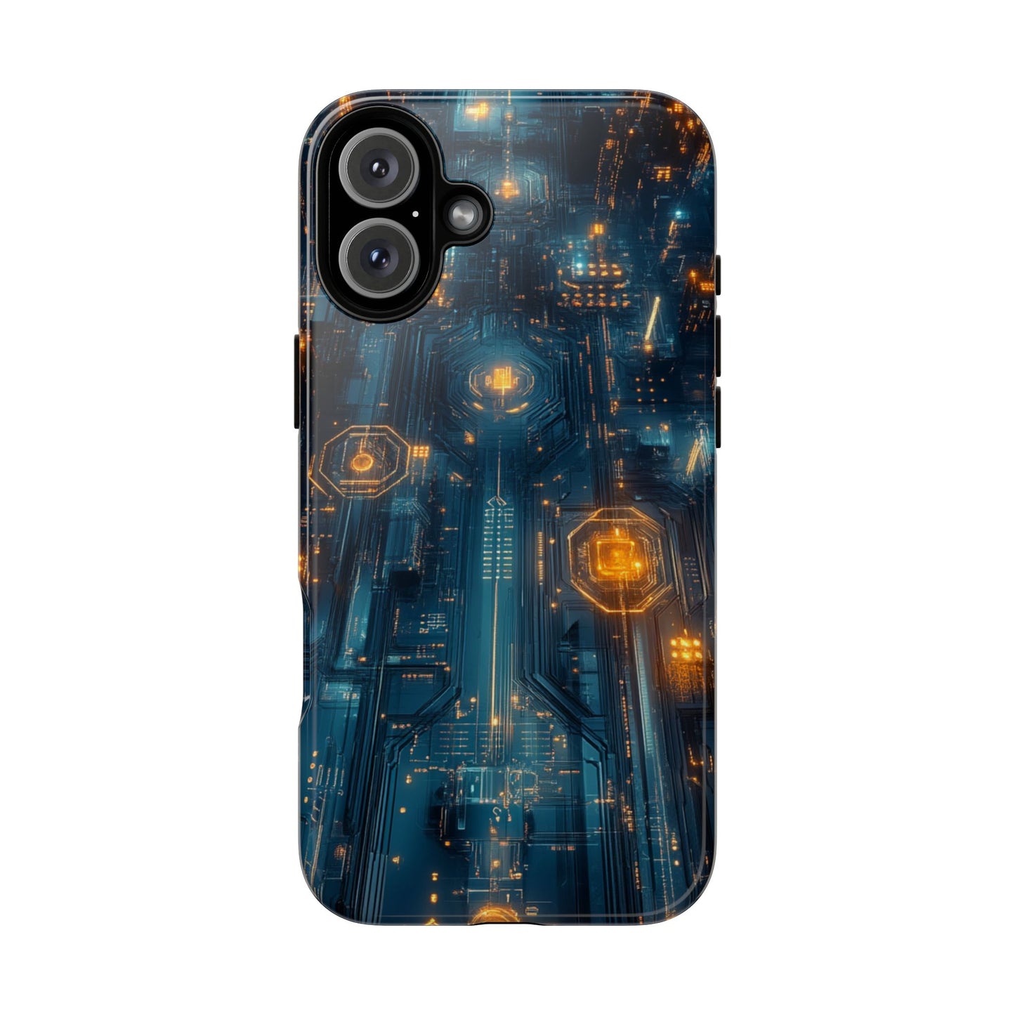 Quantum Neon Skyline – Tough iPhone Case