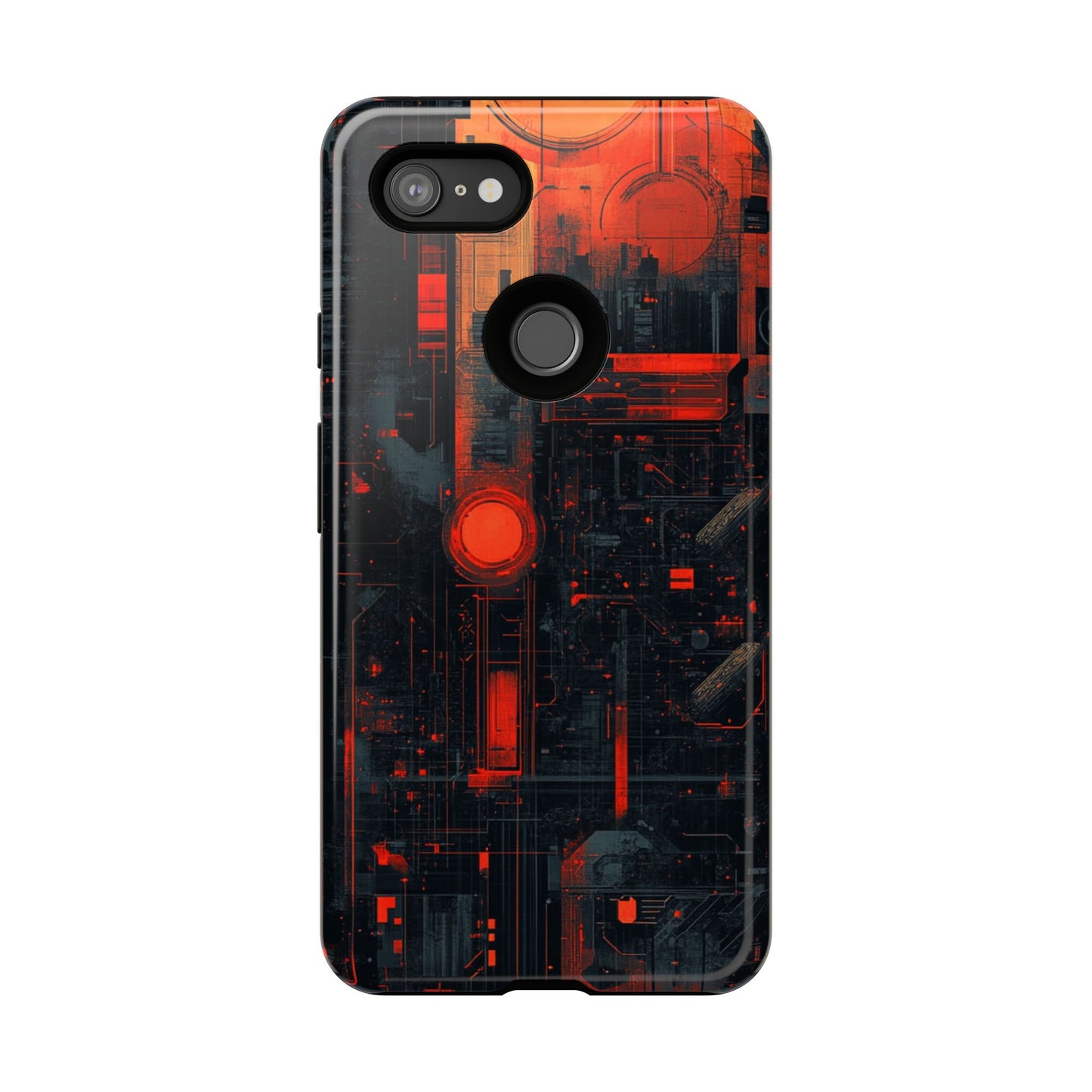Neon Circuit Matrix – Tough Google Pixel Case