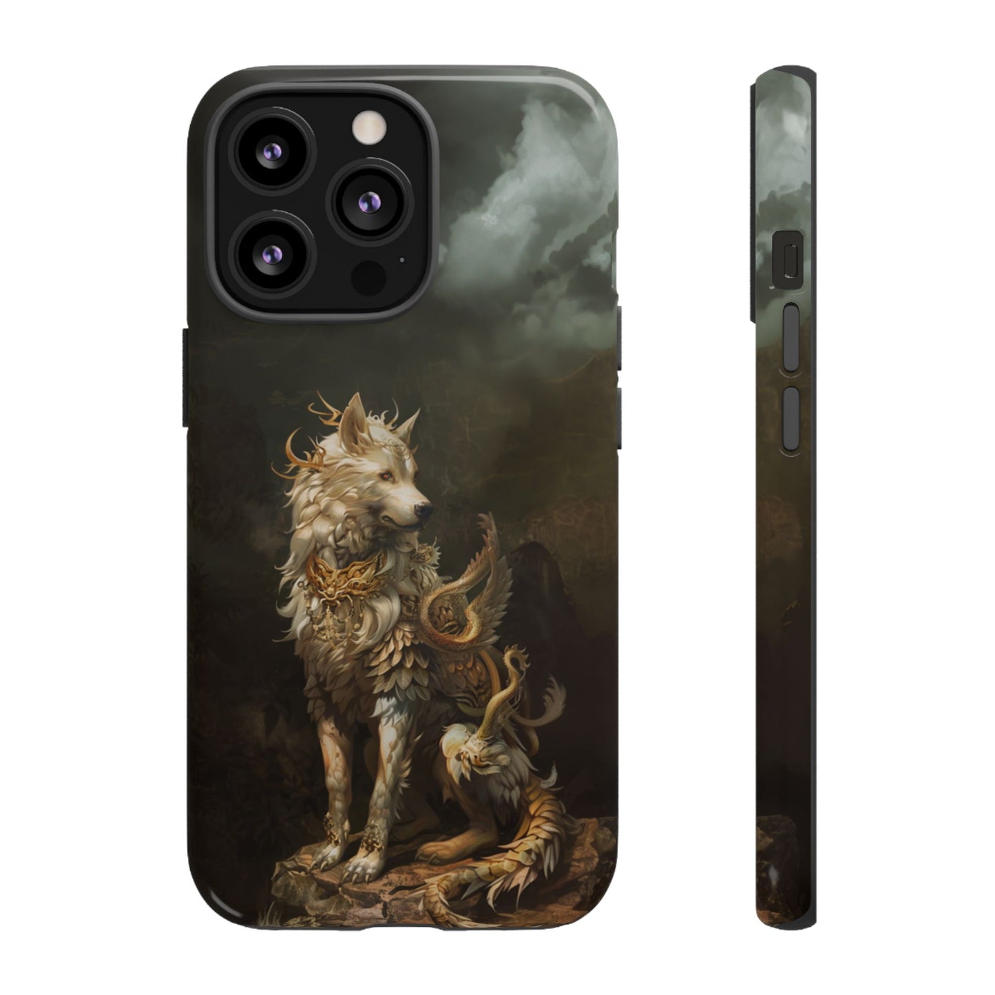 Antlered Wolf Guardian - Tough iPhone Case