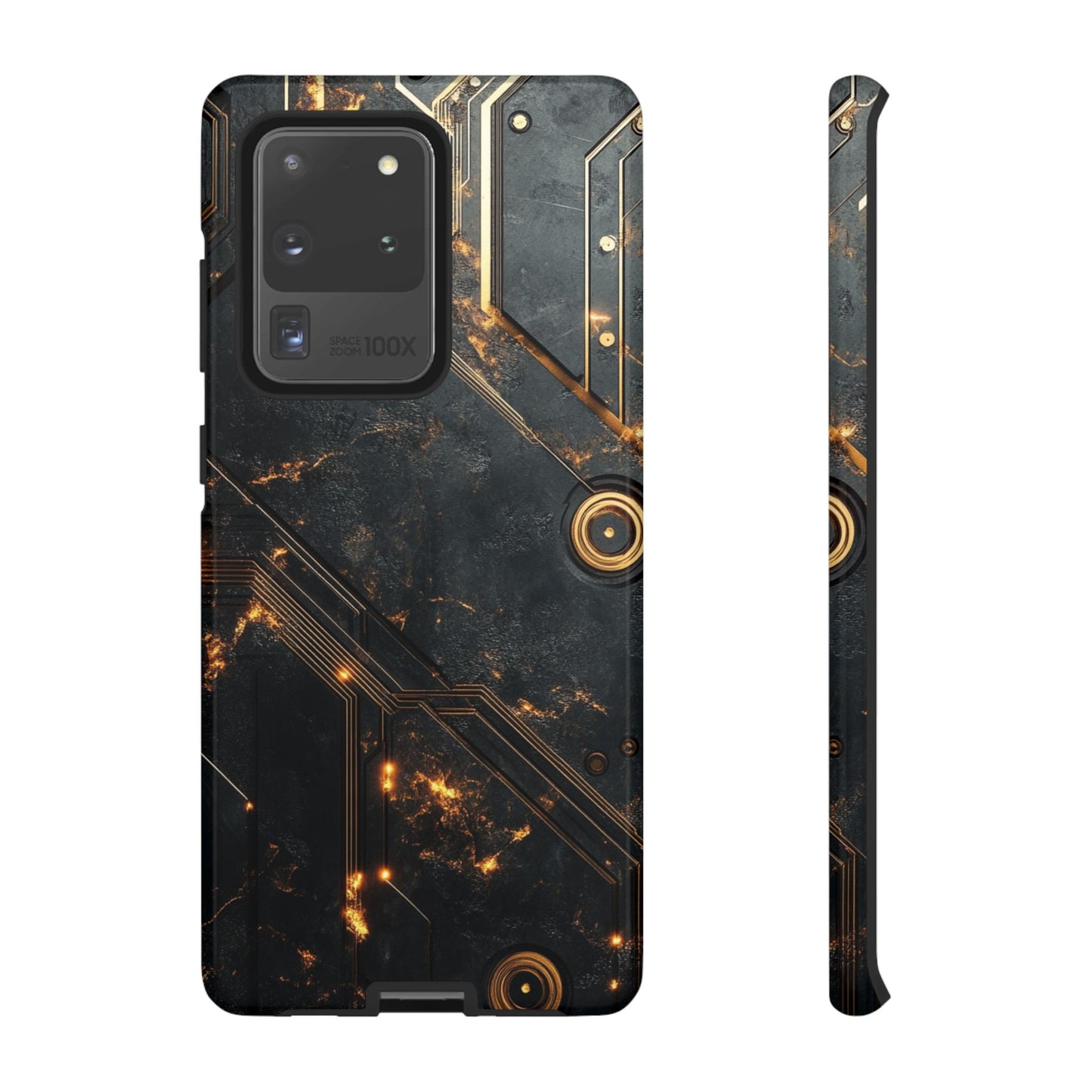 Obsidian Ember Circuit – Tough Samsung Galaxy Case