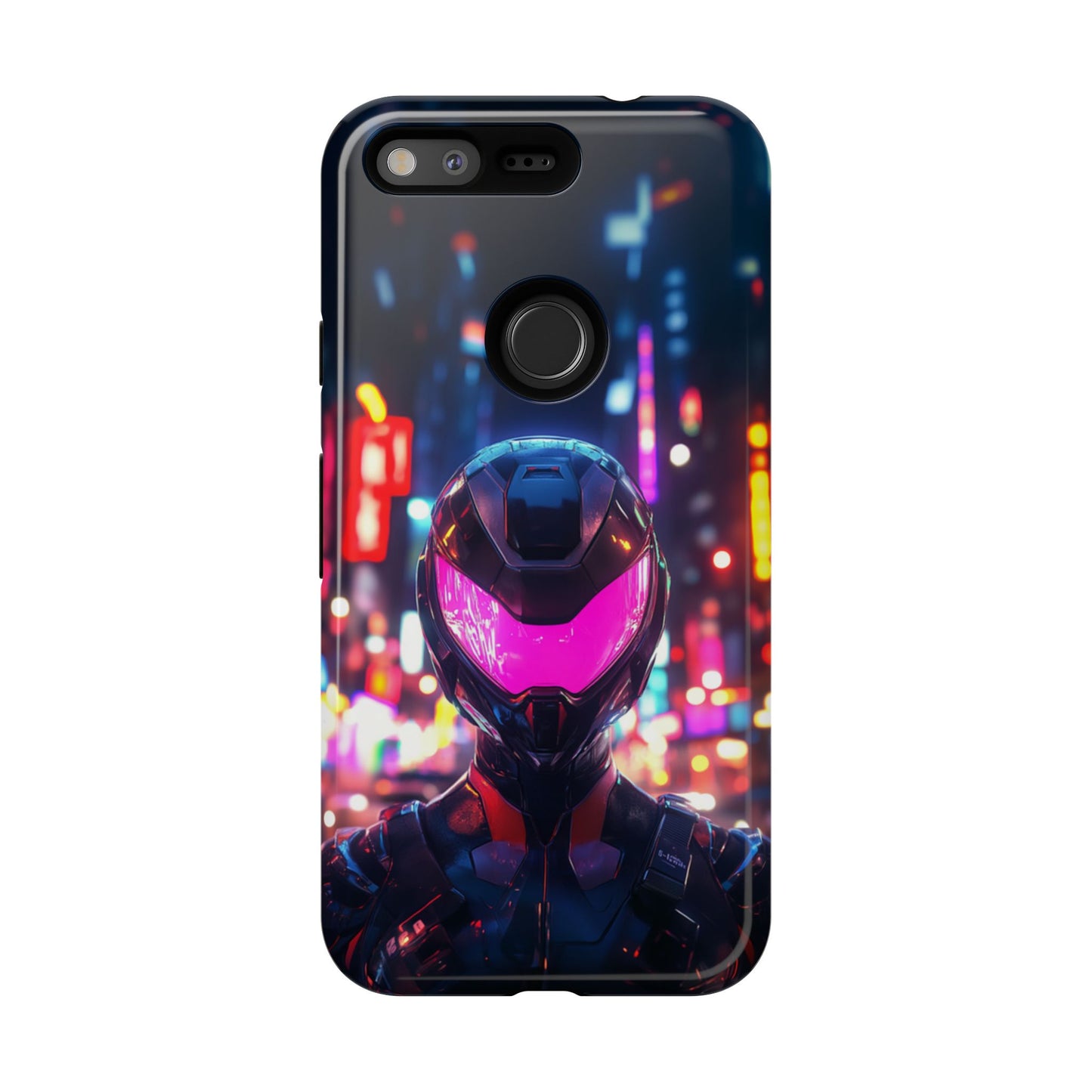 Neon Guardian Warrior – Tough Google Pixel Case