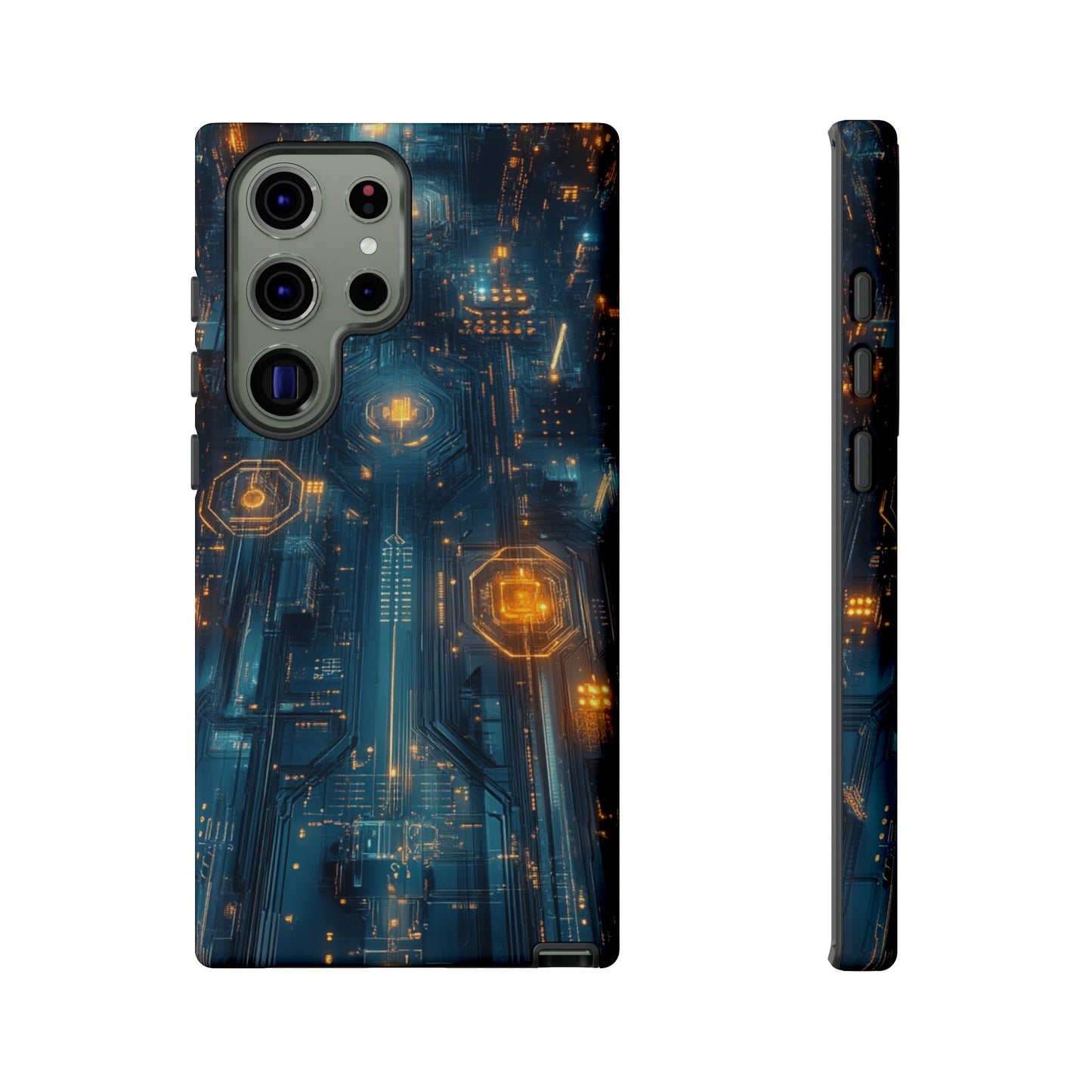 Quantum Neon Skyline – Tough Samsung Galaxy Case