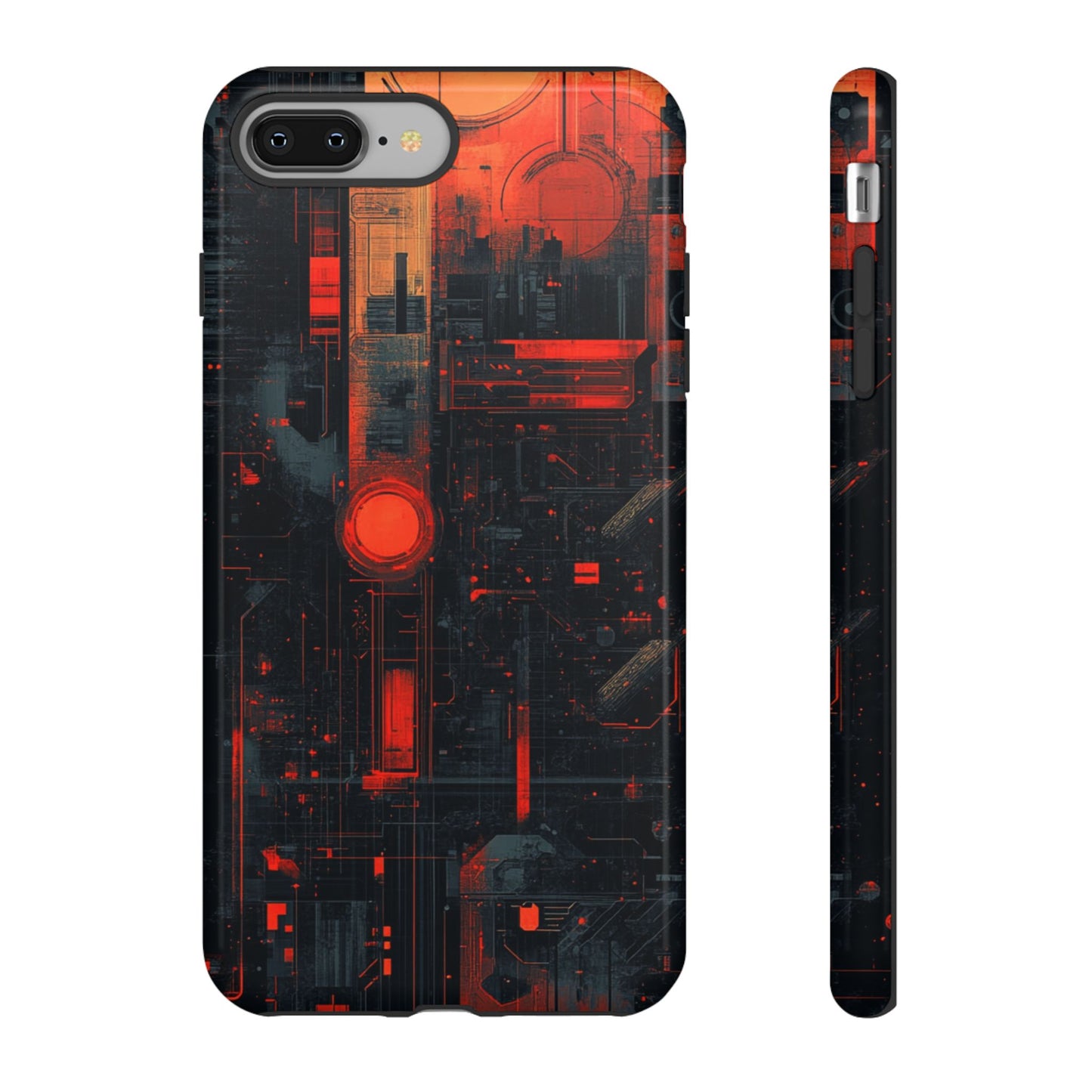 Neon Circuit Matrix – Tough iPhone Case