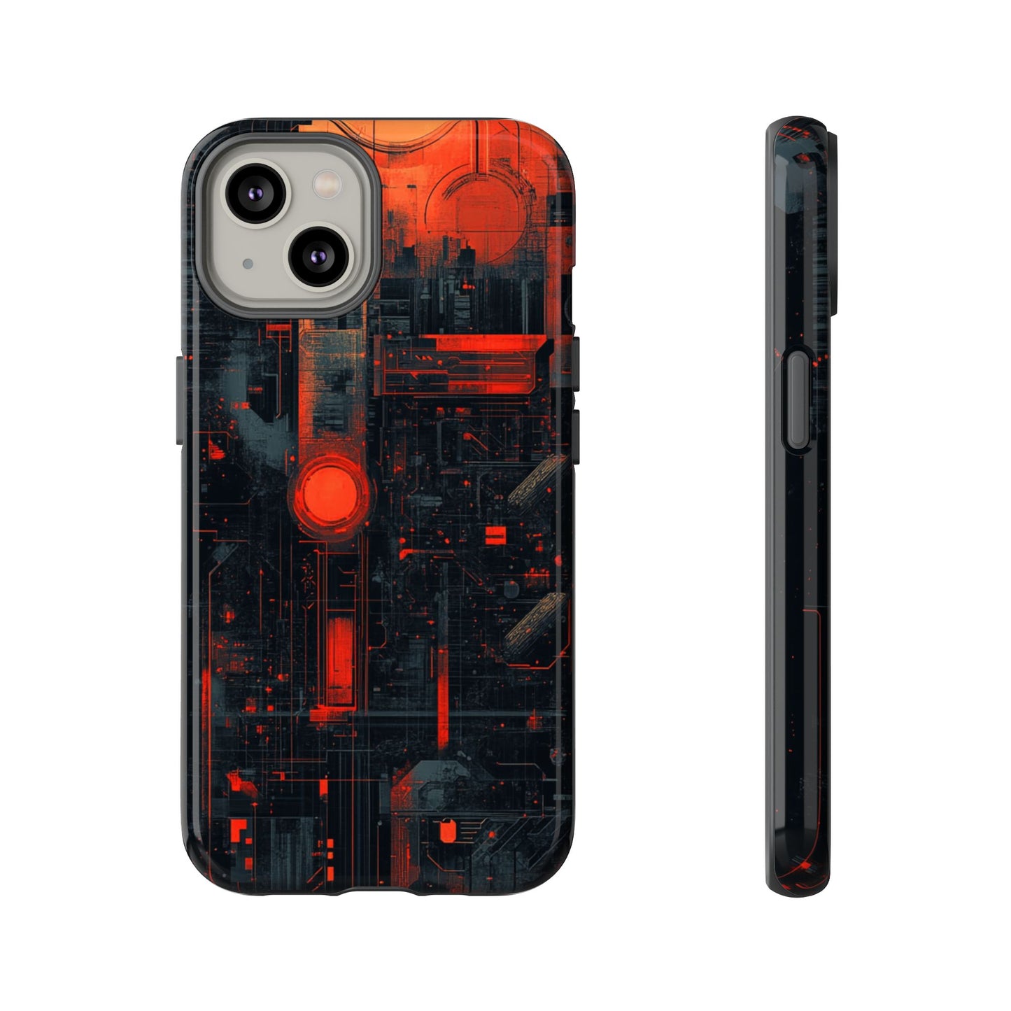 Neon Circuit Matrix – Tough iPhone Case