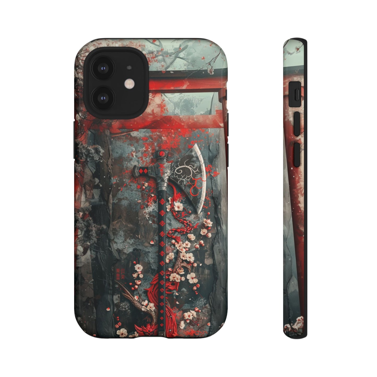 Sakura Warrior Axe - Tough iPhone Case