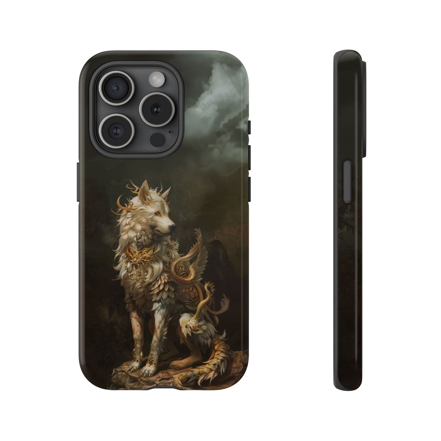 Antlered Wolf Guardian - Tough iPhone Case