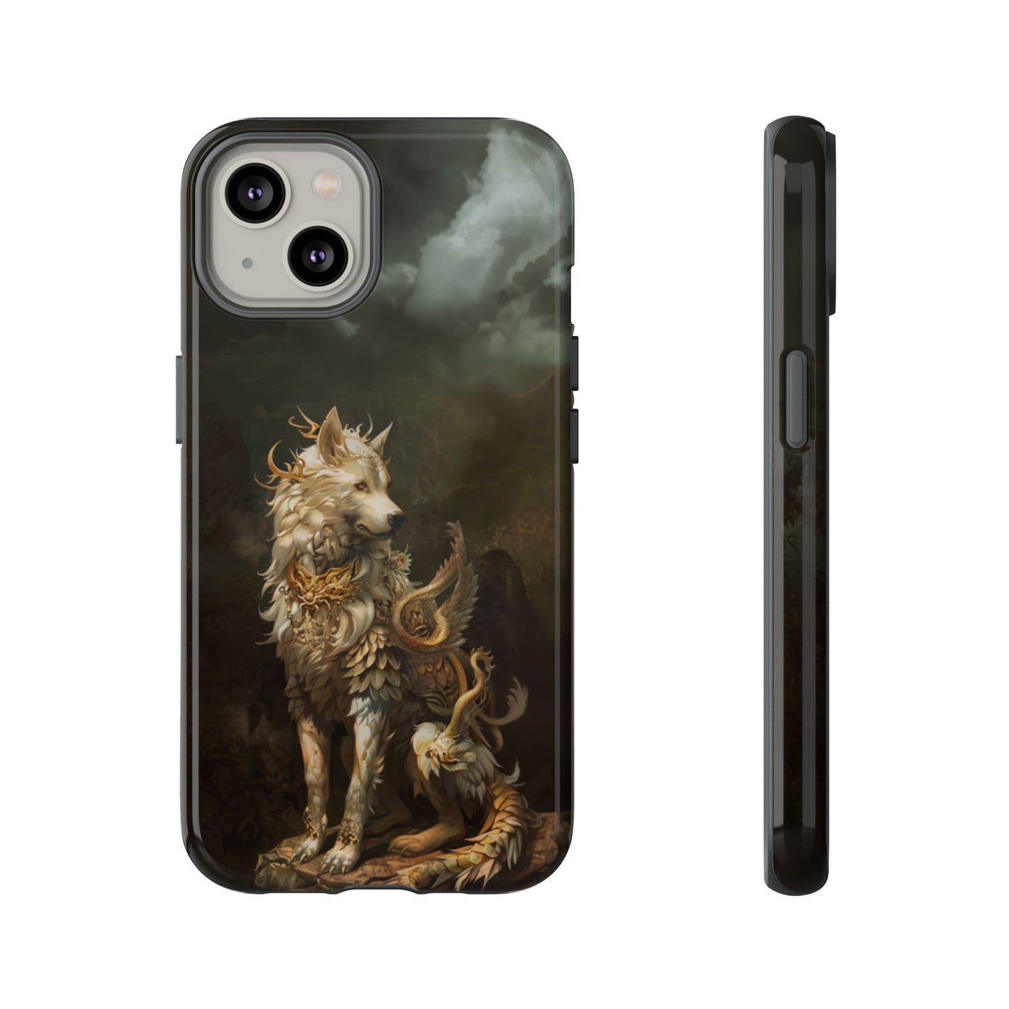 Antlered Wolf Guardian - Tough iPhone Case