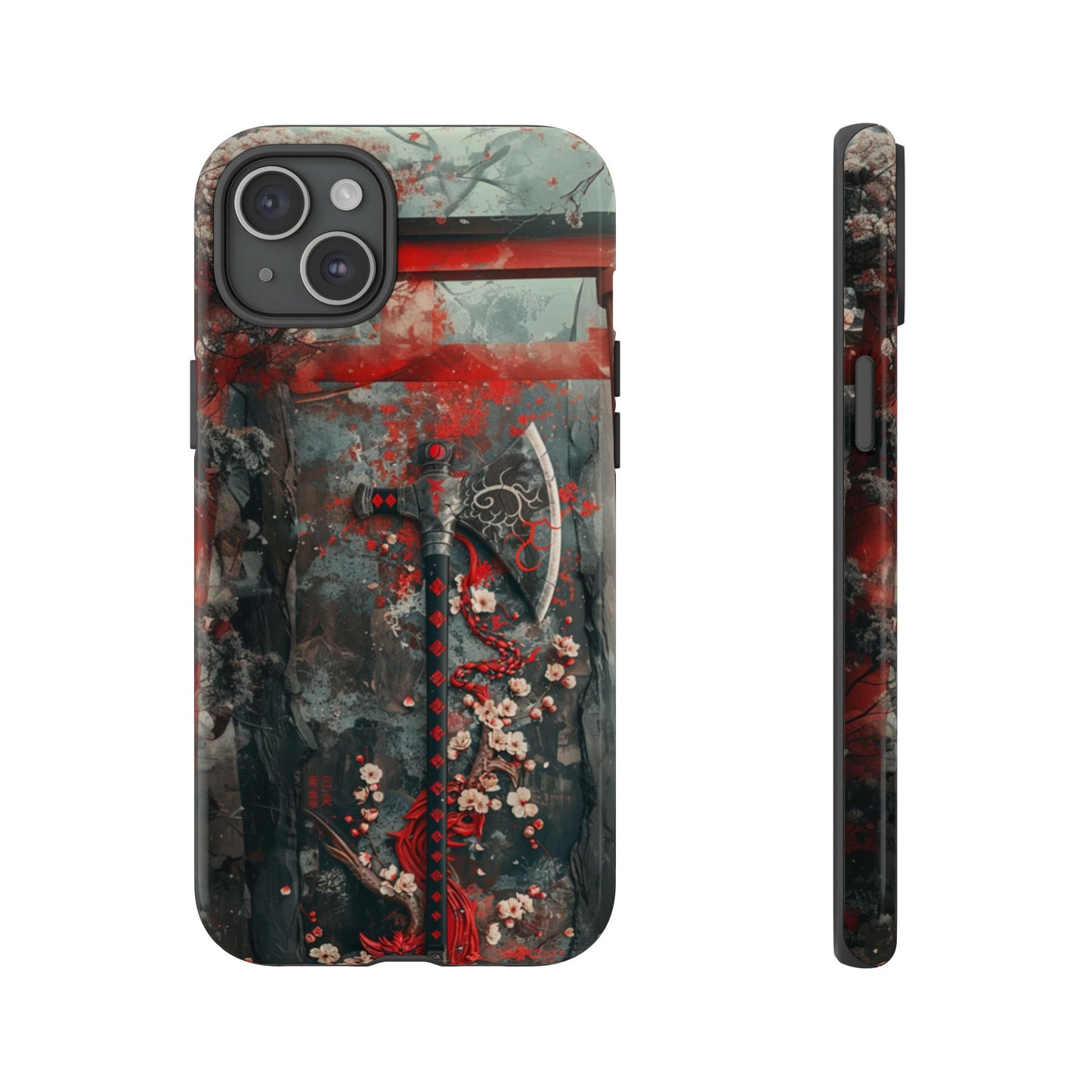 Sakura Warrior Axe - Tough iPhone Case