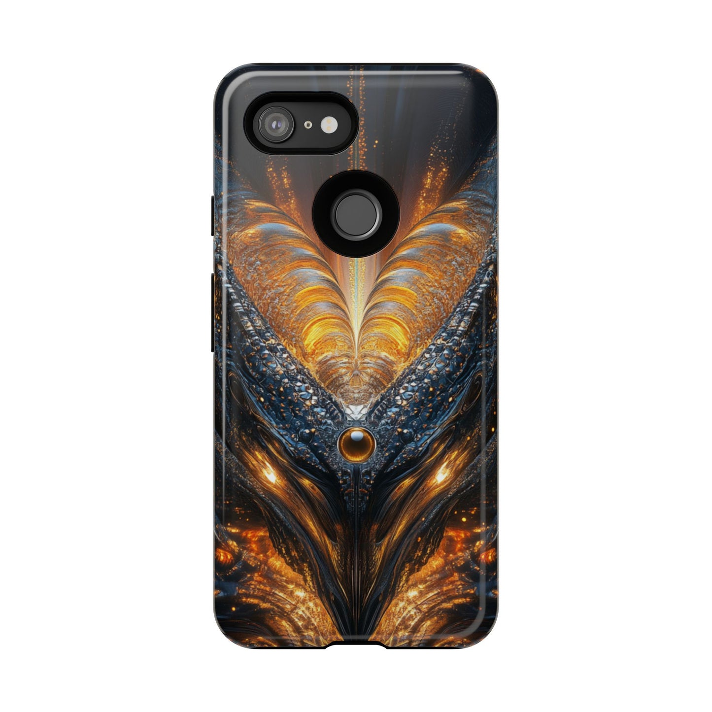 Obsidian Flare Fractal – Tough Google Pixel Case