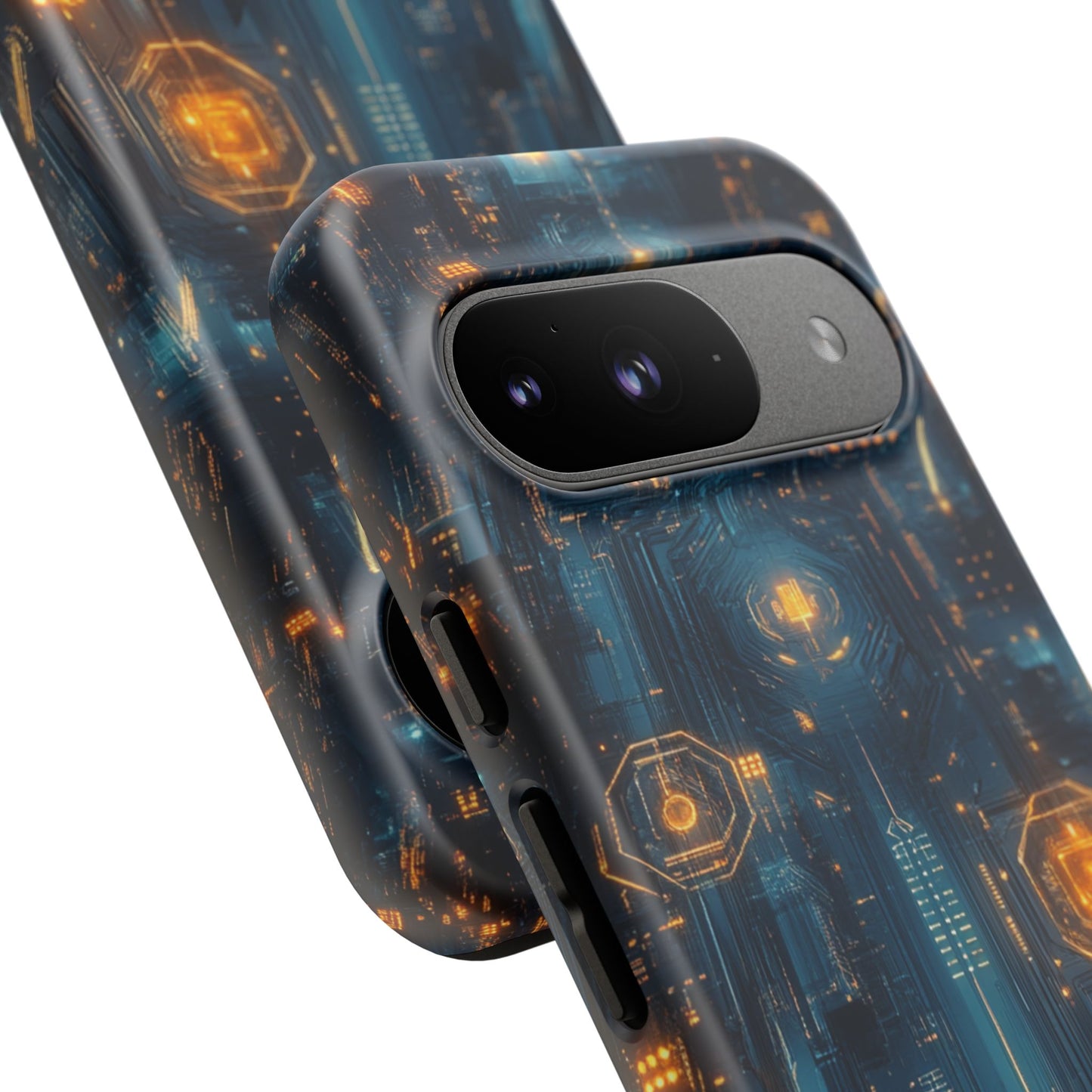 Quantum Neon Skyline – Tough Google Pixel Case