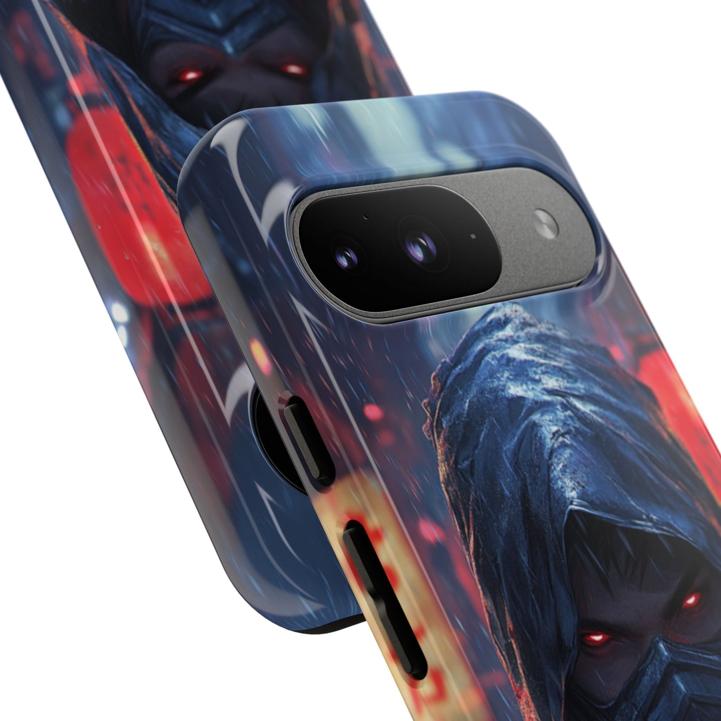 Cyberpunk Ninja Red Eyes Rain - Tough Google Pixel Case