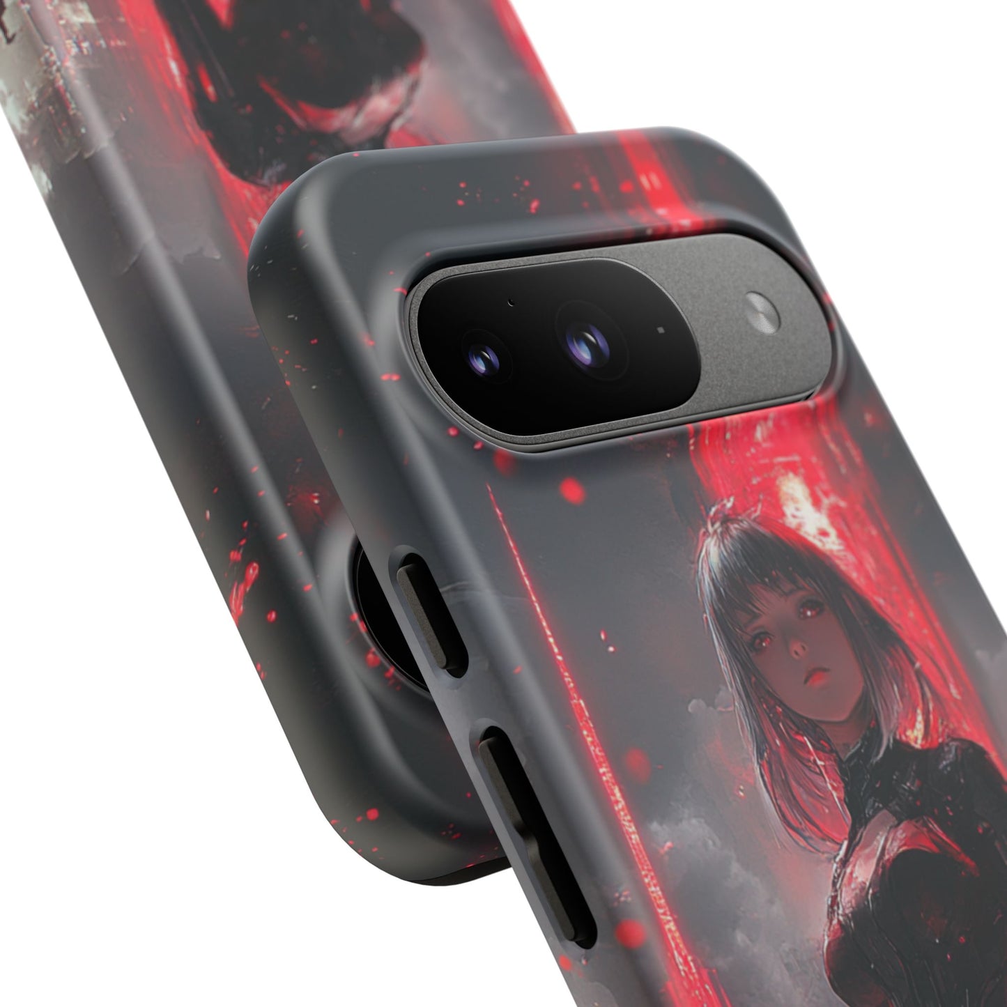 Crimson Cyber Sentinel – Tough Google Pixel Case