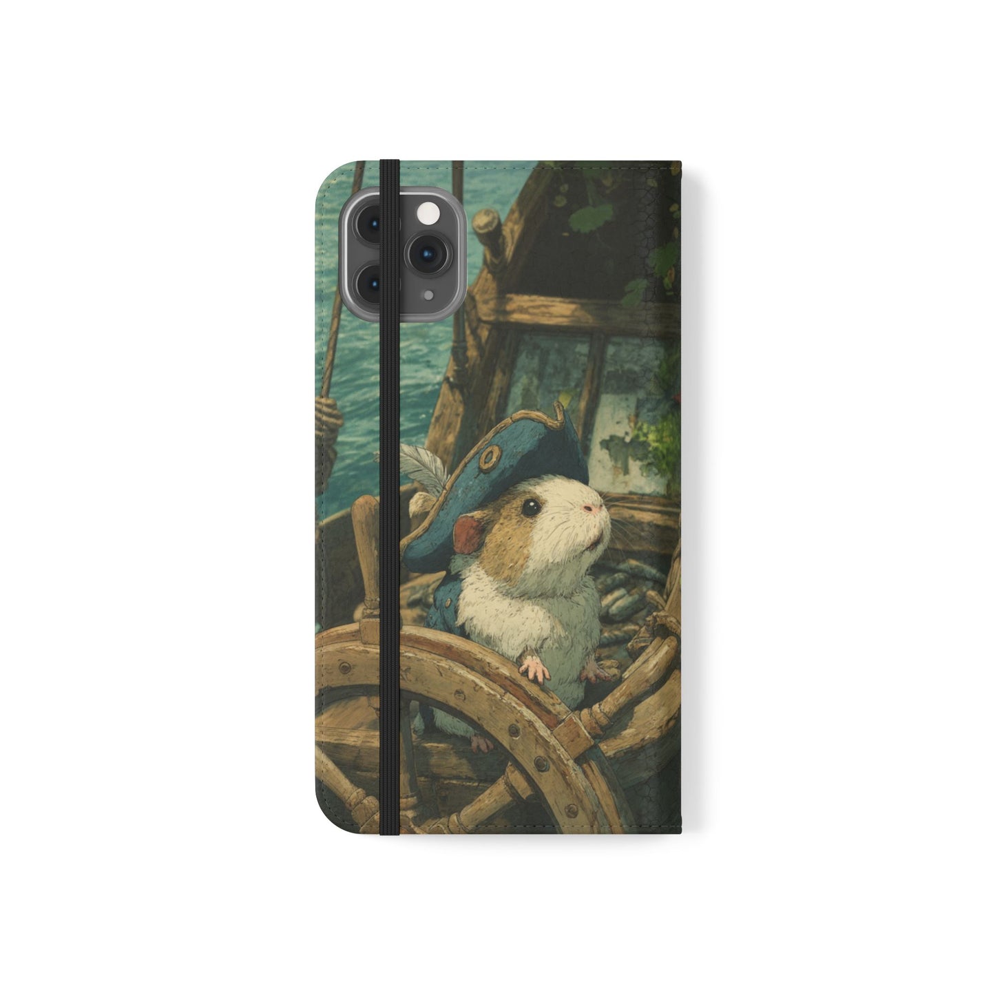 Pirate Captain Guinea Pig - Wallet Flip Case