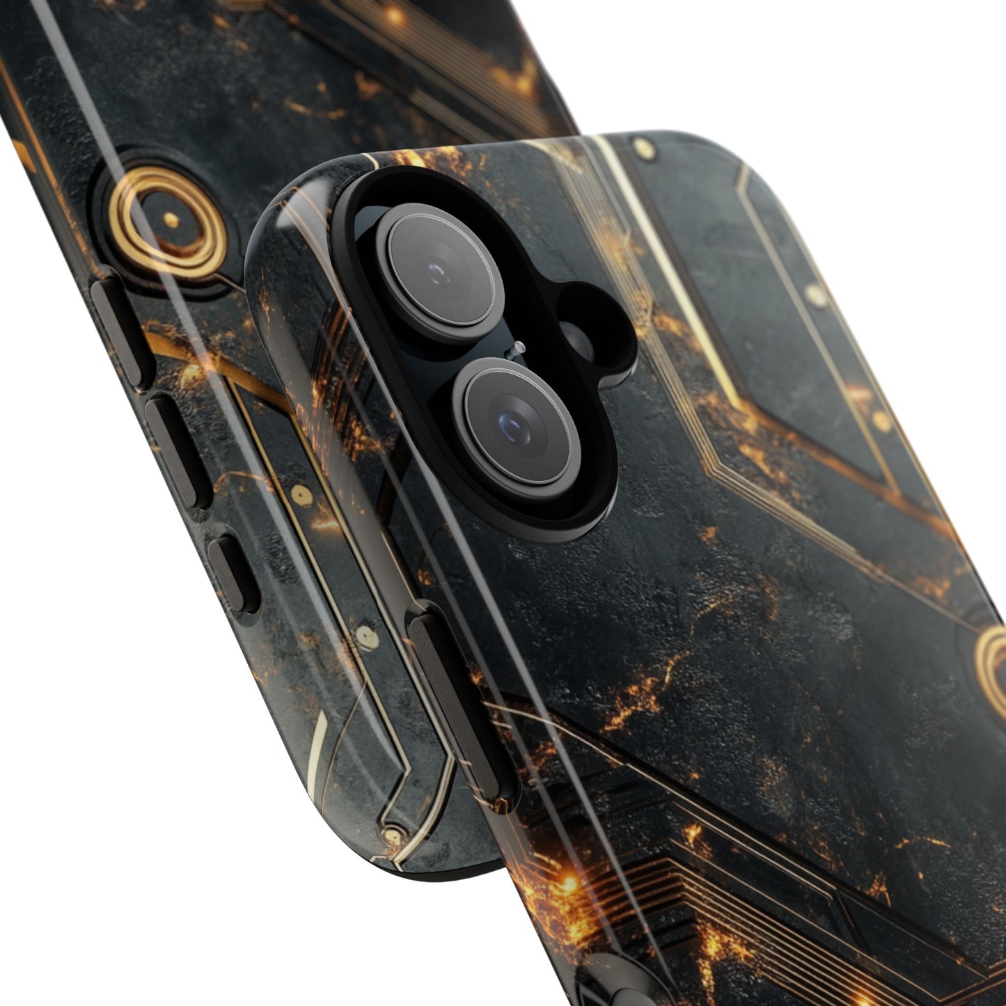 Obsidian Ember Circuit – Tough iPhone Case