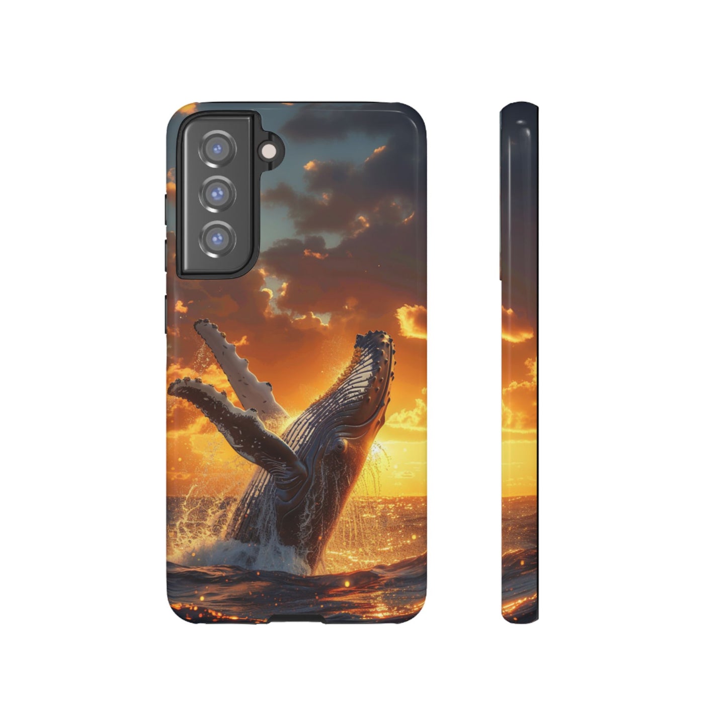 Sunset Breach Whale - Tough Samsung Galaxy Case