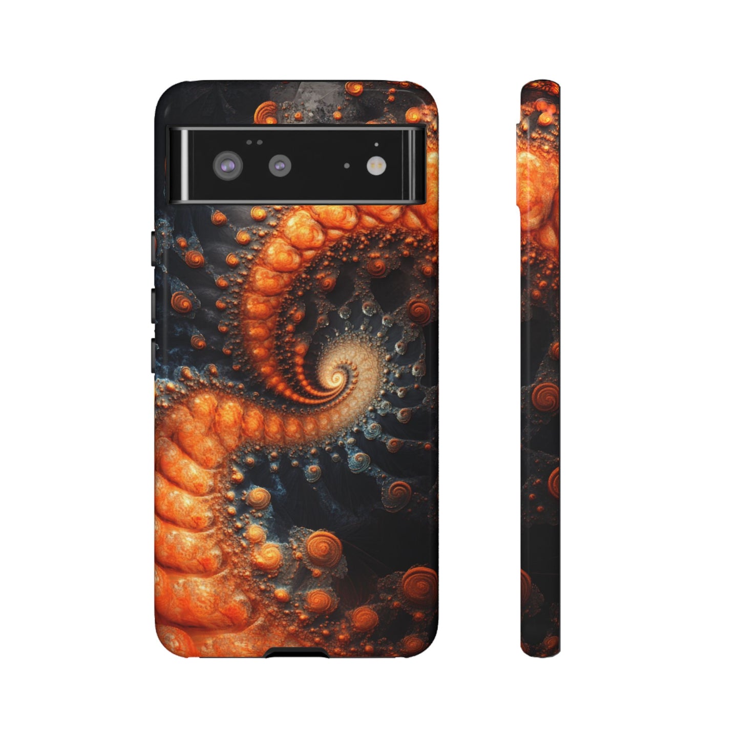 Amber Spiral Fractal – Tough Google Pixel Case