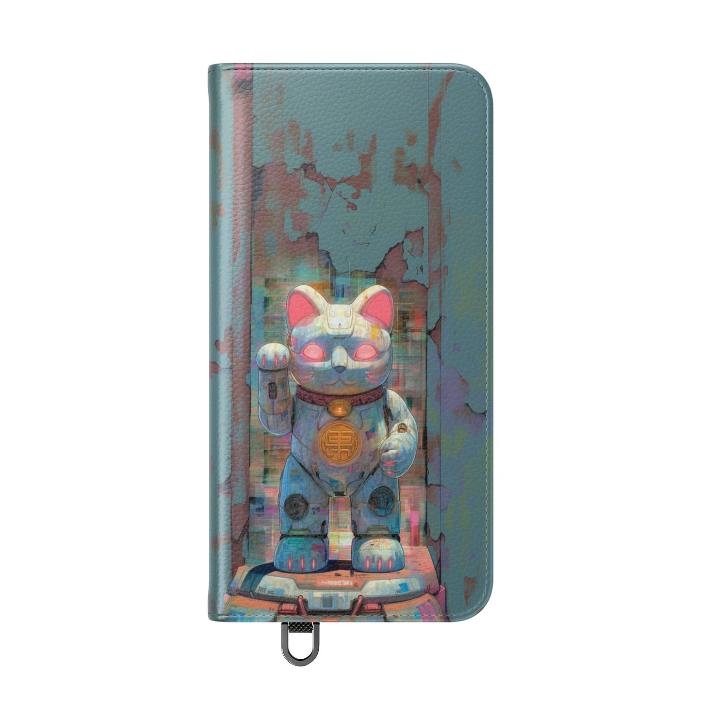 Cyber Lucky Cat - Wallet Flip Case