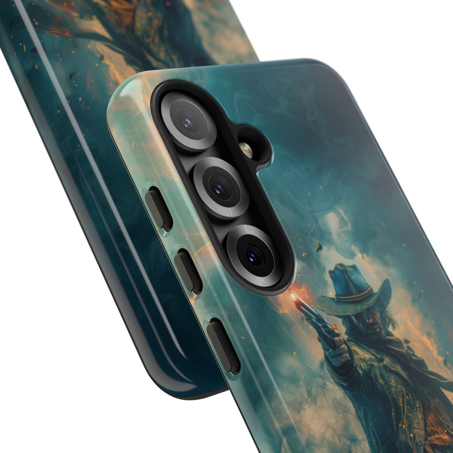 Flaming Outlaw Gunslinger – Tough Samsung Galaxy Case