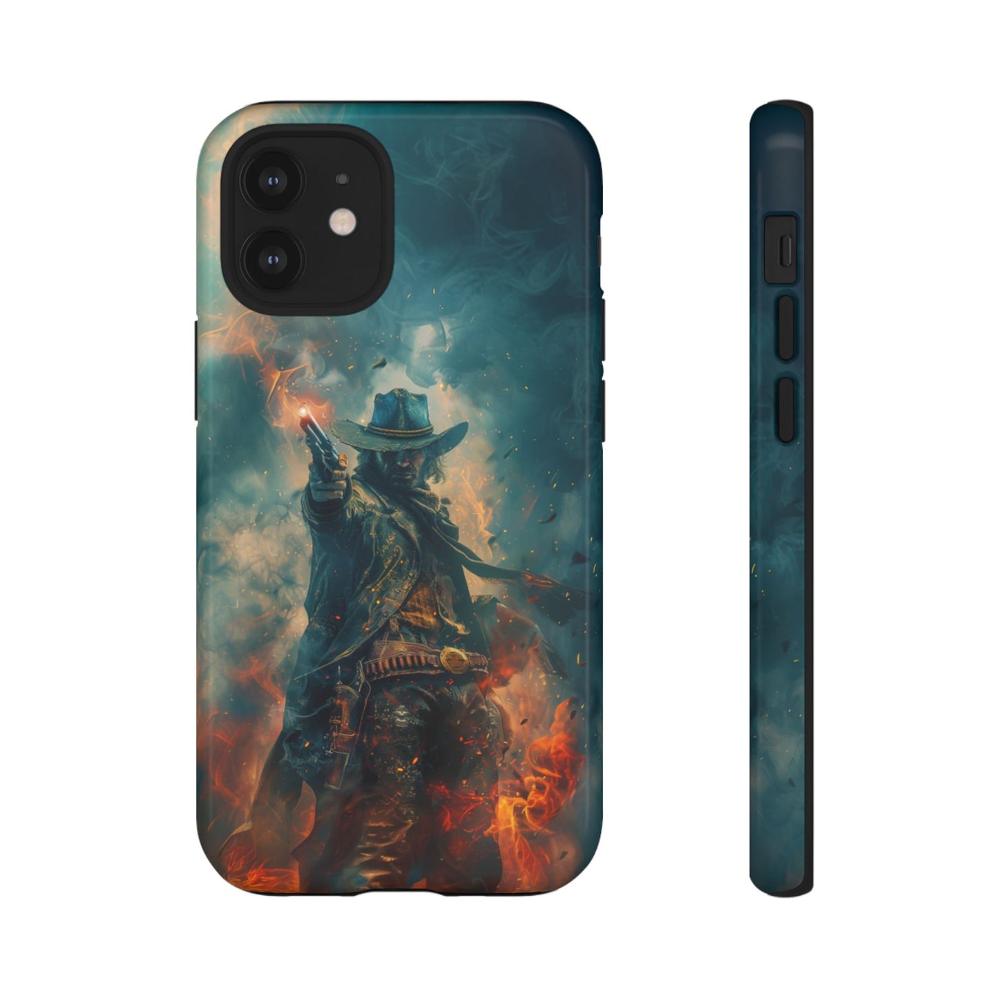 Flaming Outlaw Gunslinger – Tough iPhone Case