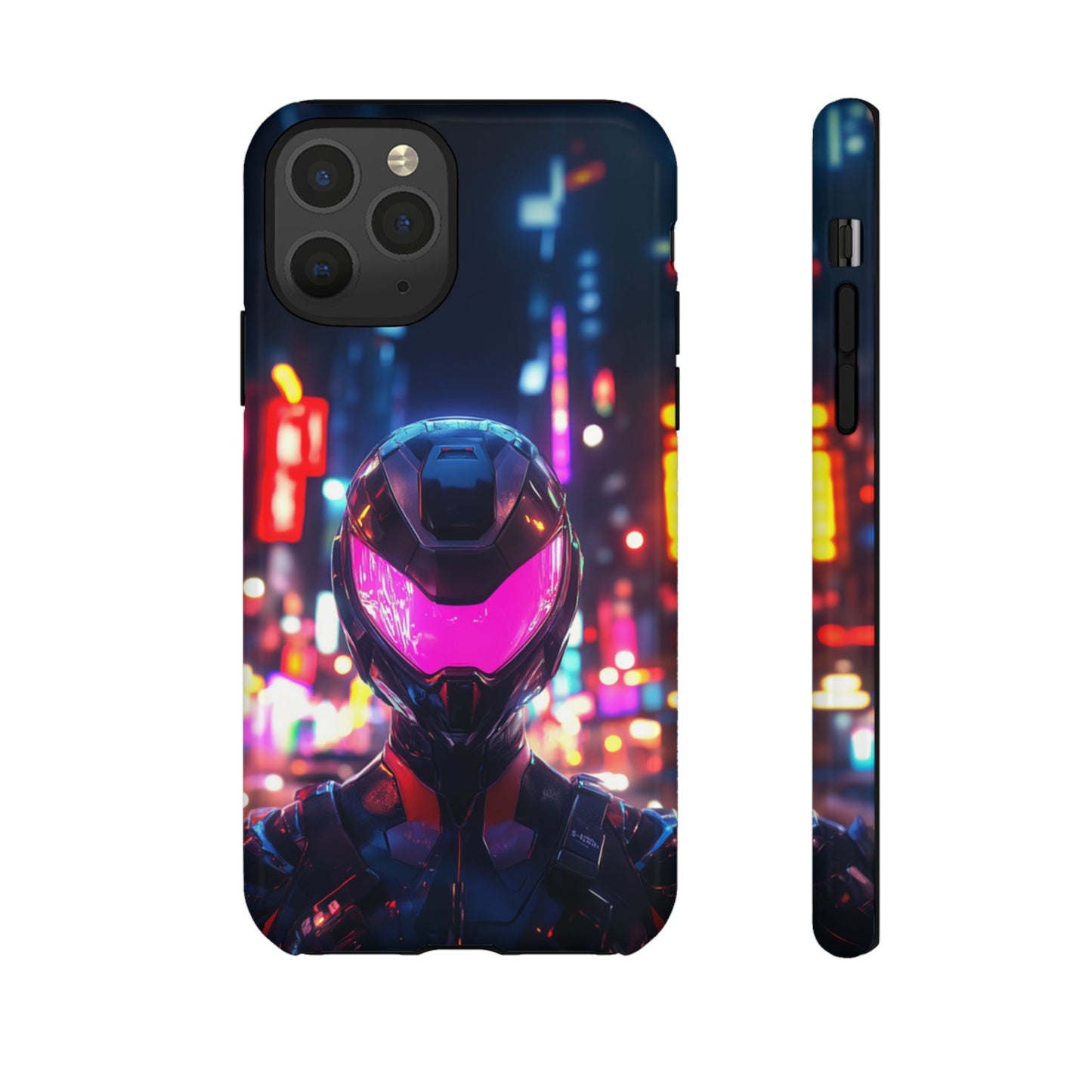 Neon Guardian Warrior – Tough iPhone Case