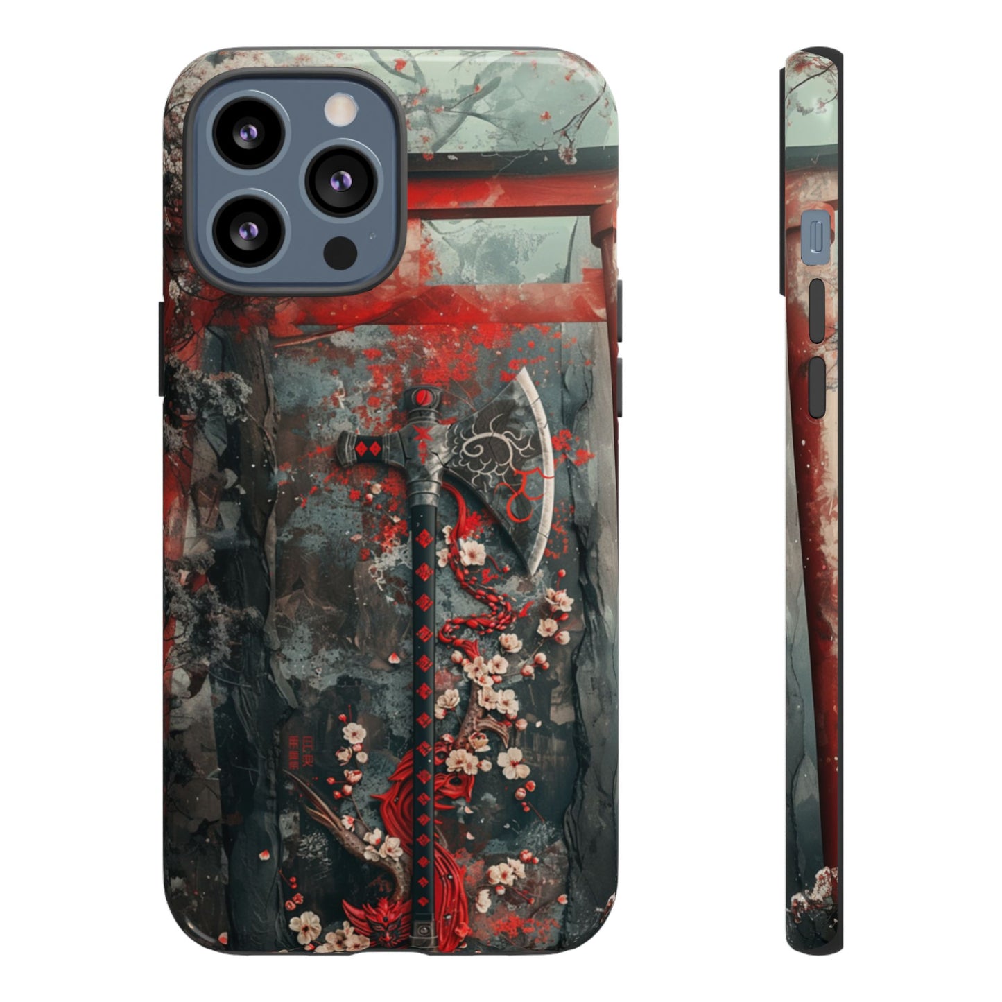 Sakura Warrior Axe - Tough iPhone Case