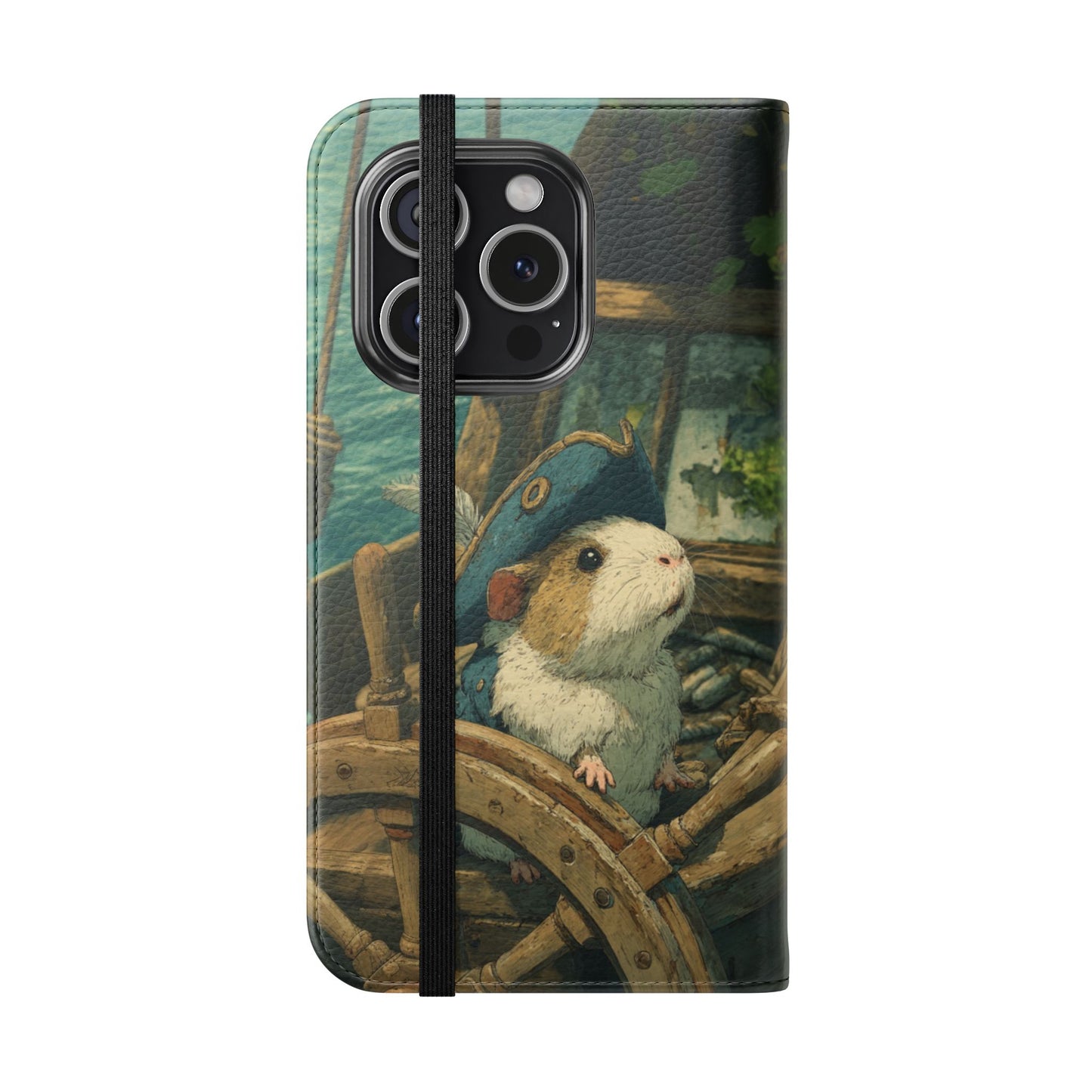 Pirate Captain Guinea Pig - Wallet Flip Case