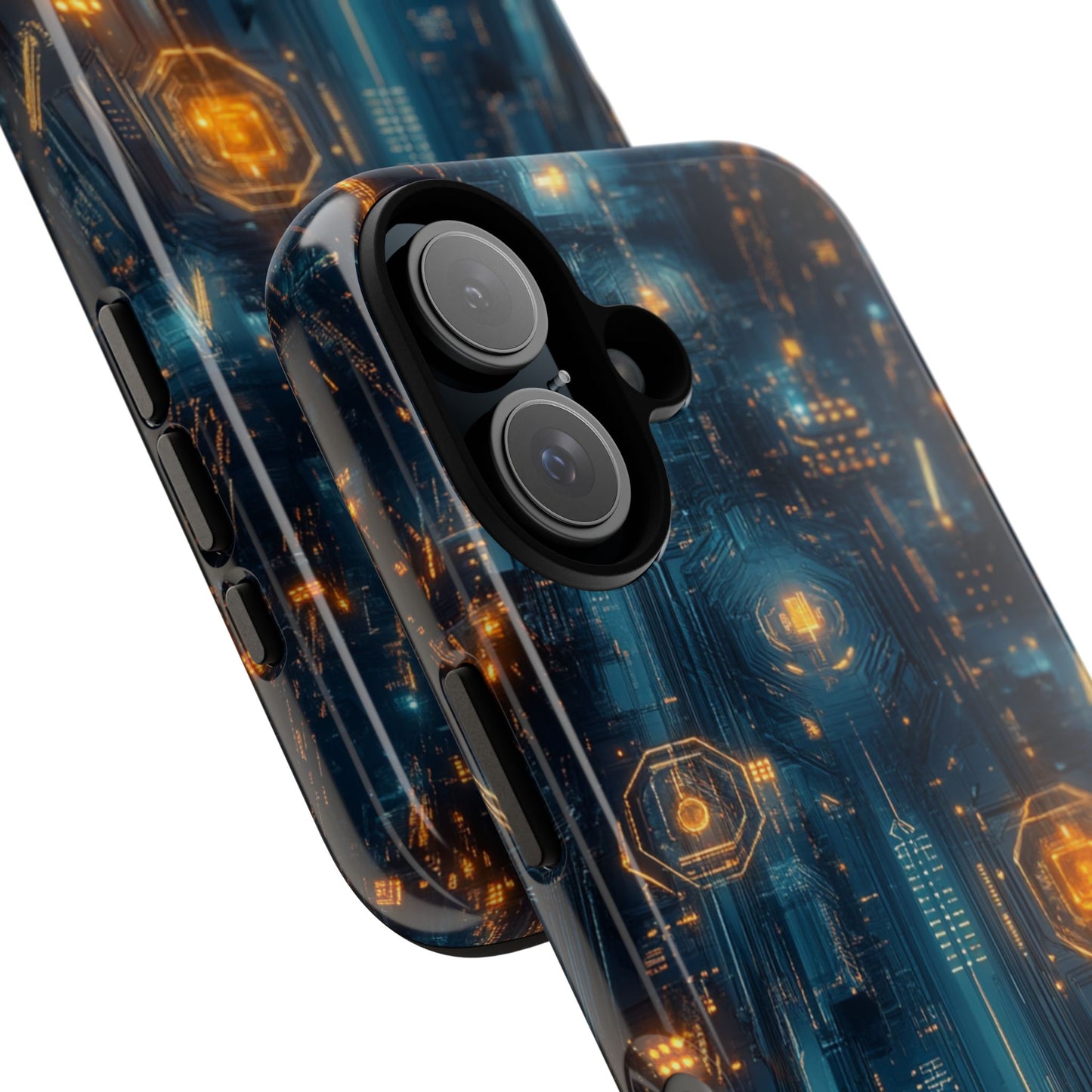 Quantum Neon Skyline – Tough iPhone Case
