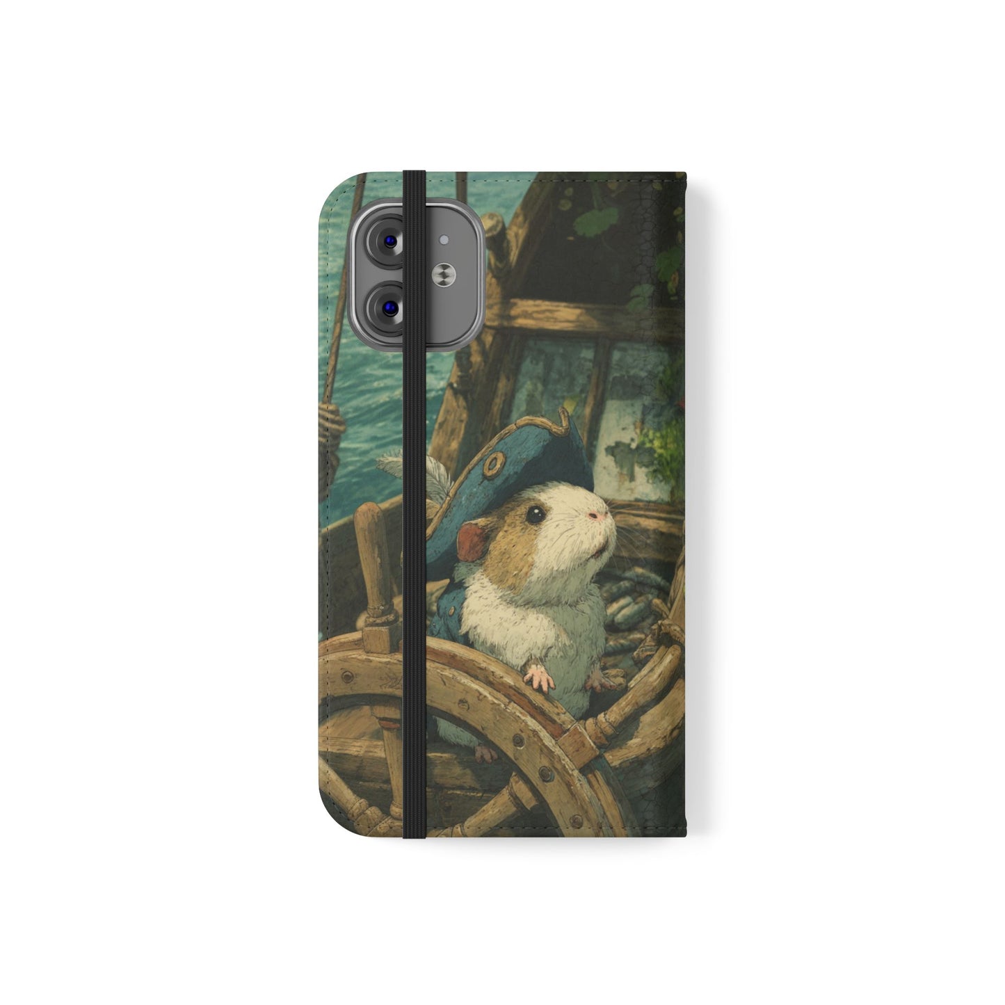 Pirate Captain Guinea Pig - Wallet Flip Case