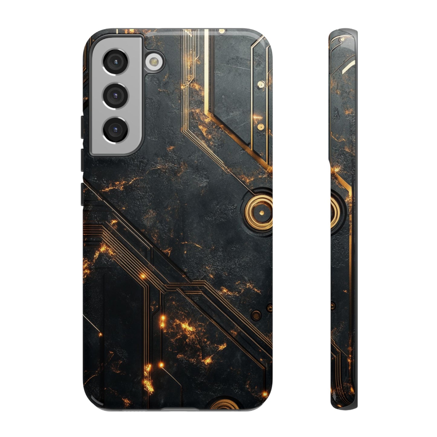 Obsidian Ember Circuit – Tough Samsung Galaxy Case