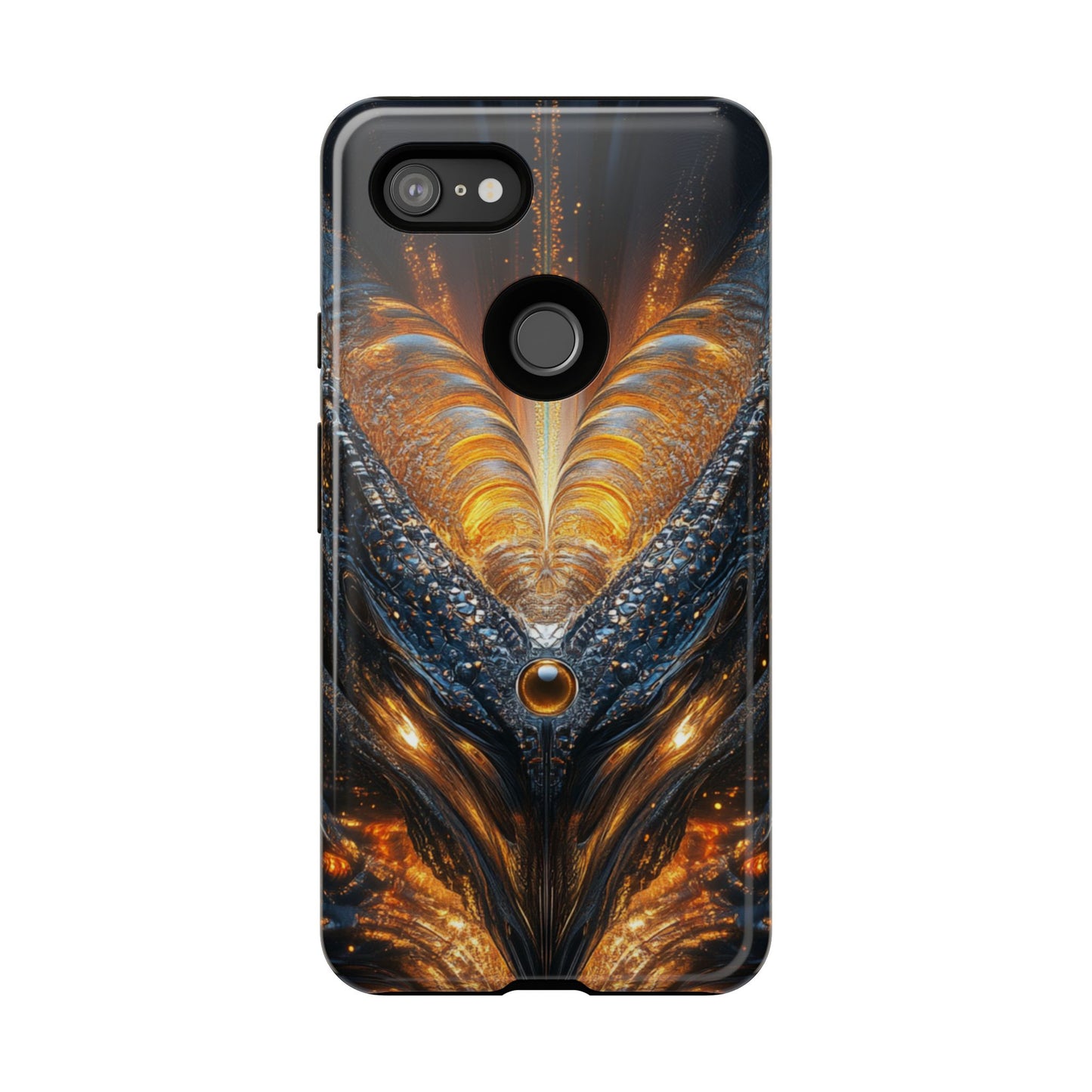 Obsidian Flare Fractal – Tough Google Pixel Case