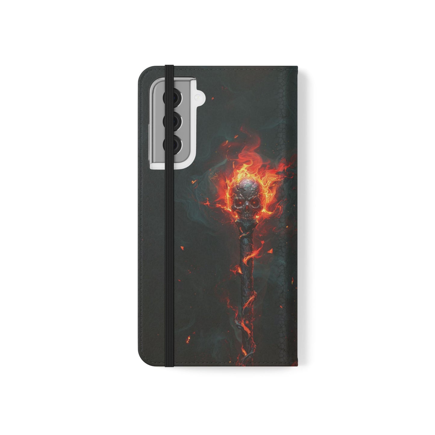 Inferno Skull Staff - Wallet Flip Case
