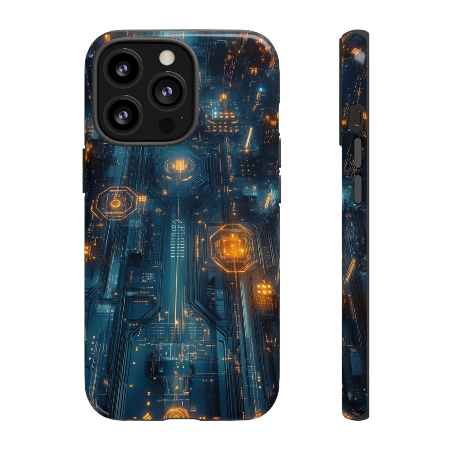 Quantum Neon Skyline – Tough iPhone Case
