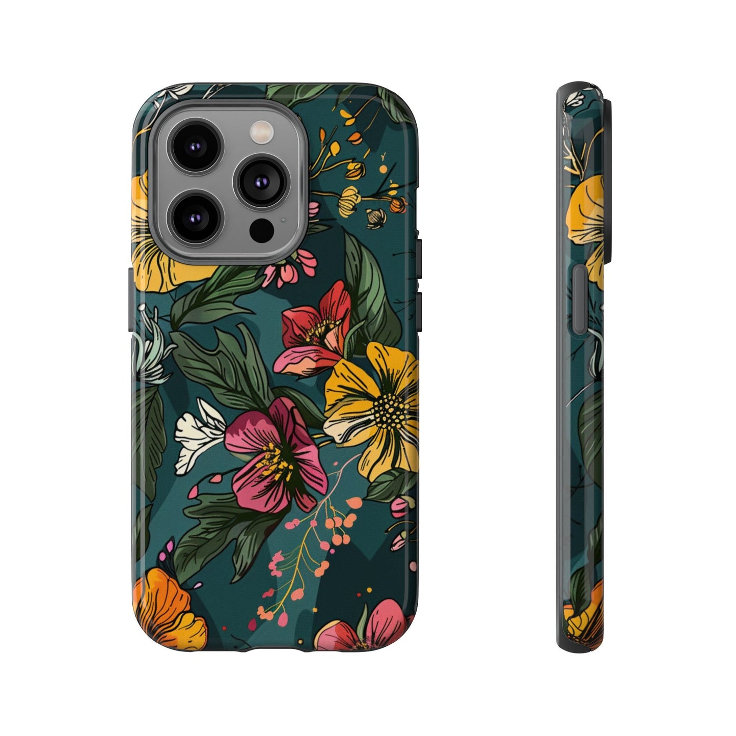 Vintage Floral Bloom – Tough iPhone Case