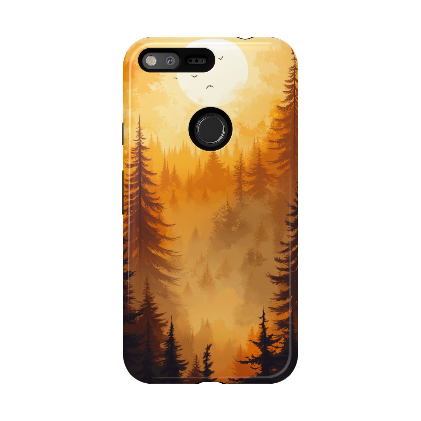 Golden Forest Silhouette – Tough Google Pixel Case