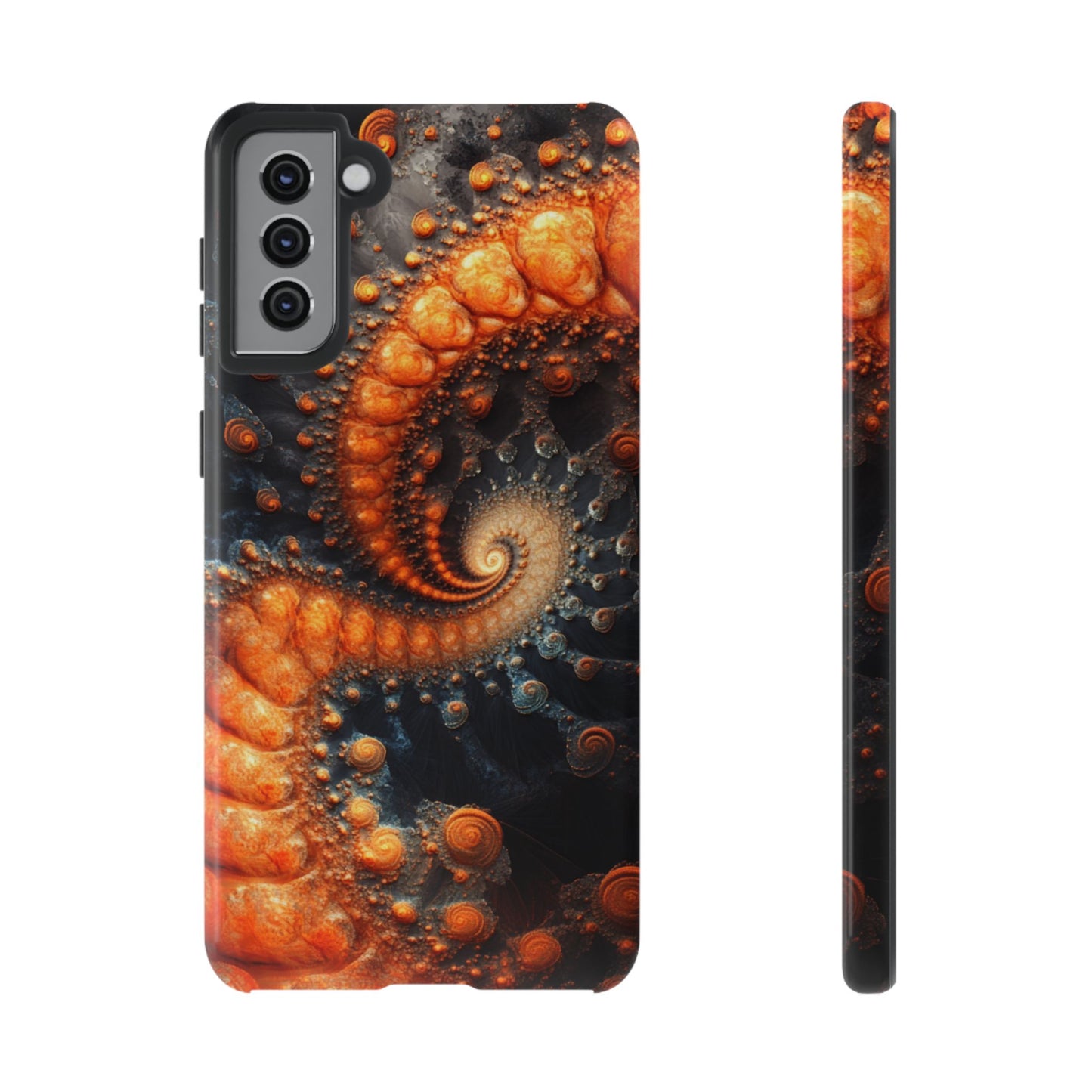 Amber Spiral Fractal – Tough Samsung Galaxy Case