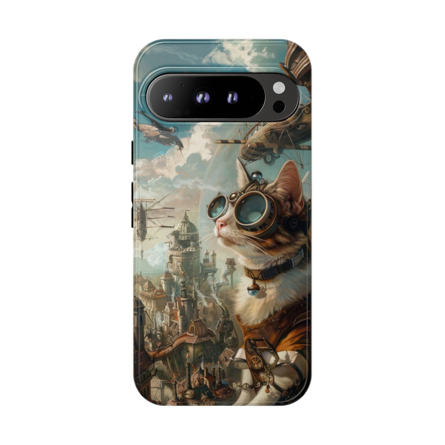 Steampunk Aviator Cat - Tough Google Pixel Case
