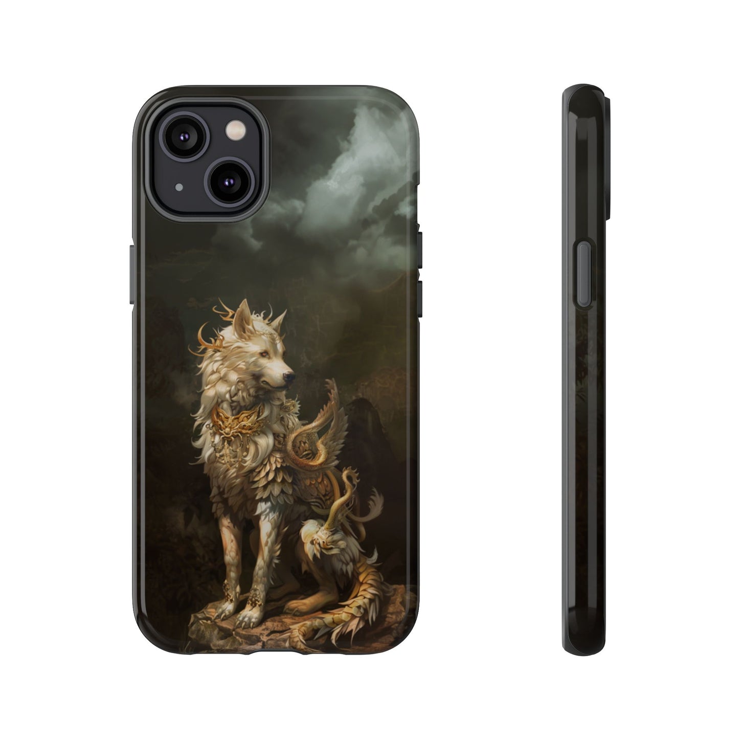 Antlered Wolf Guardian - Tough iPhone Case