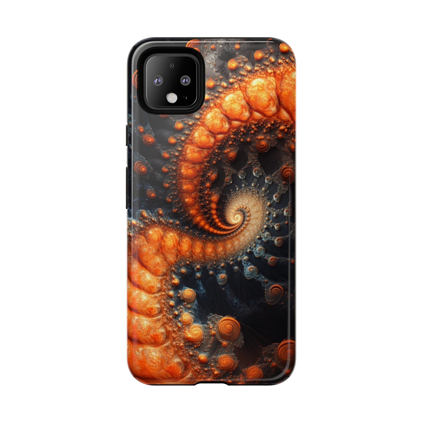 Amber Spiral Fractal – Tough Google Pixel Case