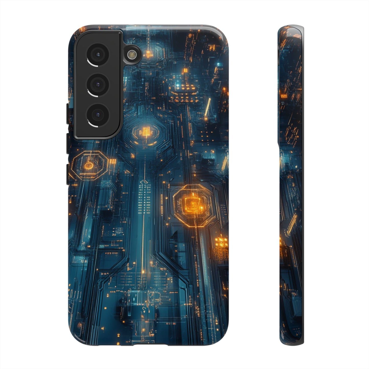 Quantum Neon Skyline – Tough Samsung Galaxy Case
